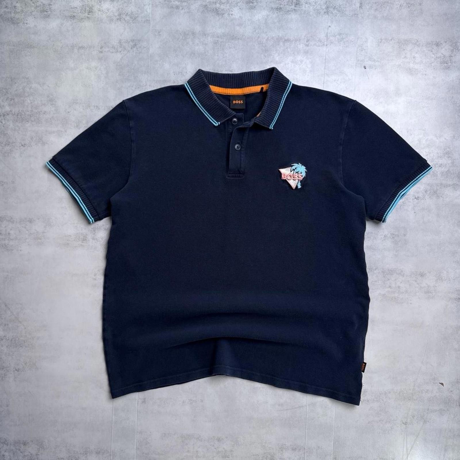 Hugo Boss Y2K Hugo Boss Navy Polo Shirt Size US L / EU 52-54 / 3 - 1 Thumbnail