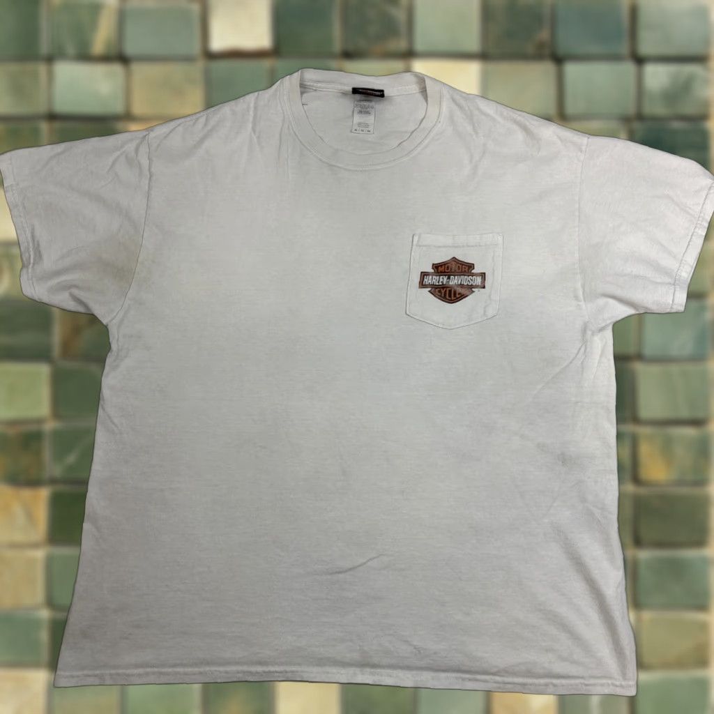 Harley Davidson Harley-Davidson T-Shirt Pocket Men XL White Belize Fish Graphic Sport Size US XL / EU 56 / 4 - 1 Thumbnail