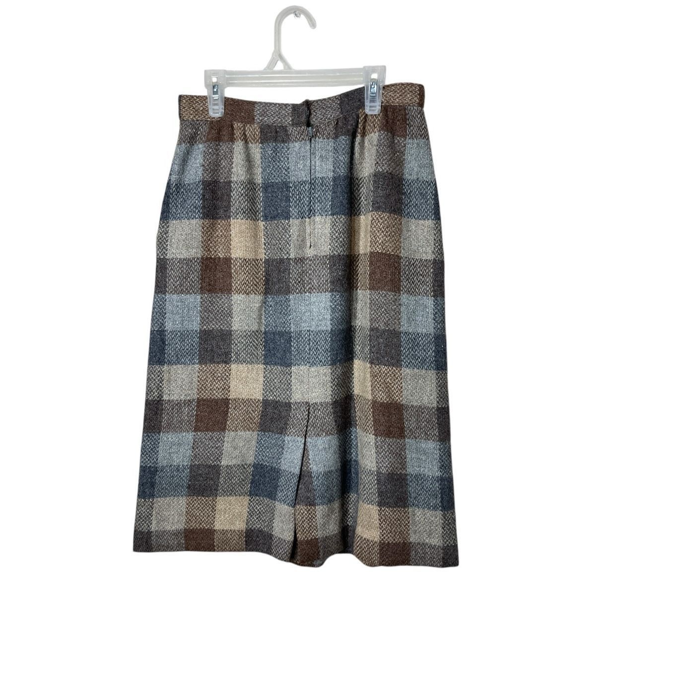 Other Vintage Country Suburbans Wool Blend Plaid Skirt Size 10 Size 32" / US 10 / IT 46 - 6 Thumbnail