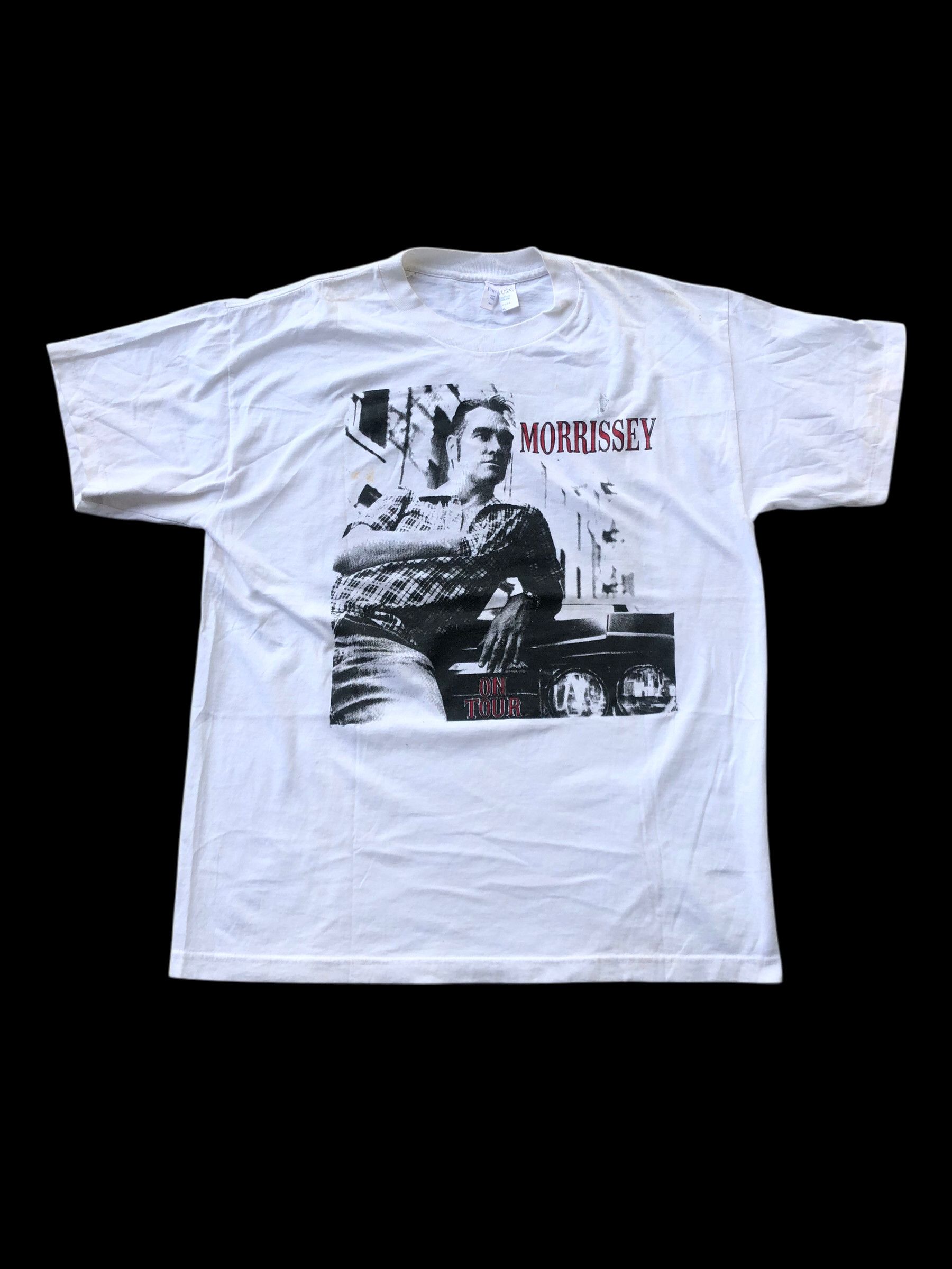 Vintage 🔥Vintage MORRISSEY The Smiths Tour New Wave Band T-Shirt Size US XL / EU 56 / 4 - 1 Thumbnail