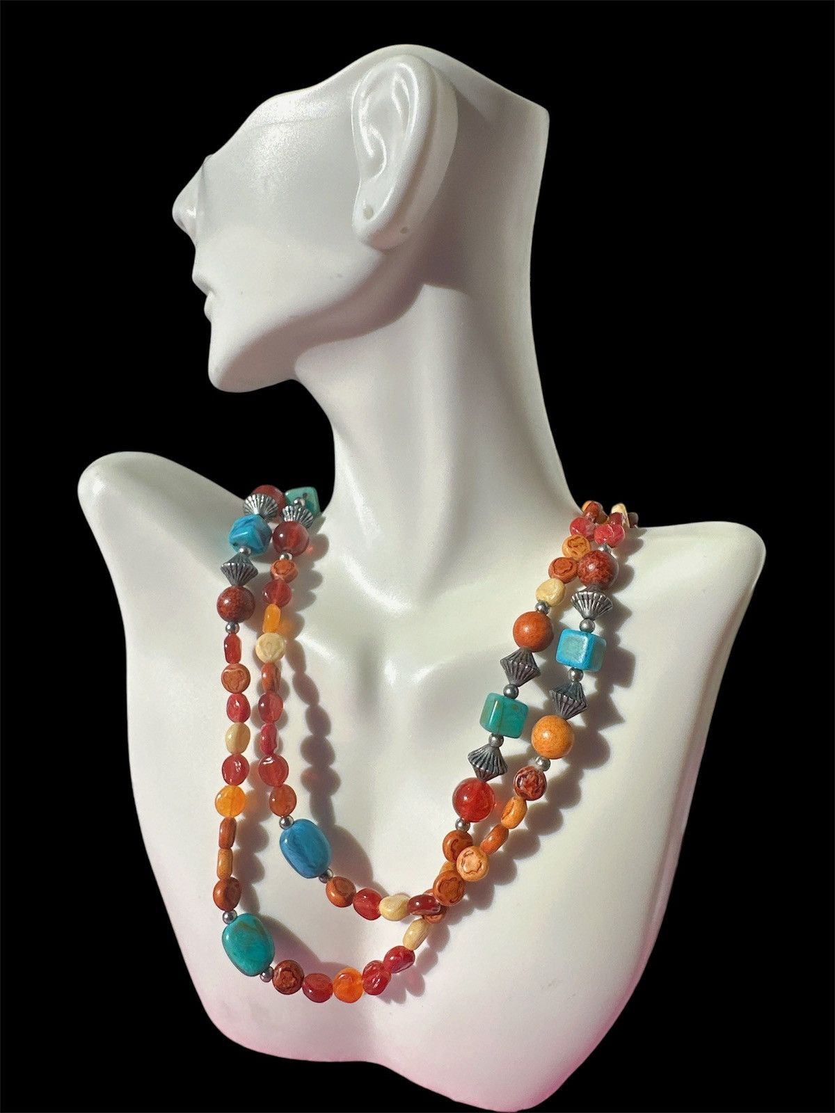 Lucky Brand Lucky Brand necklace Amber Tibetan bluestone Sandalwood Size ONE SIZE - 1 Thumbnail