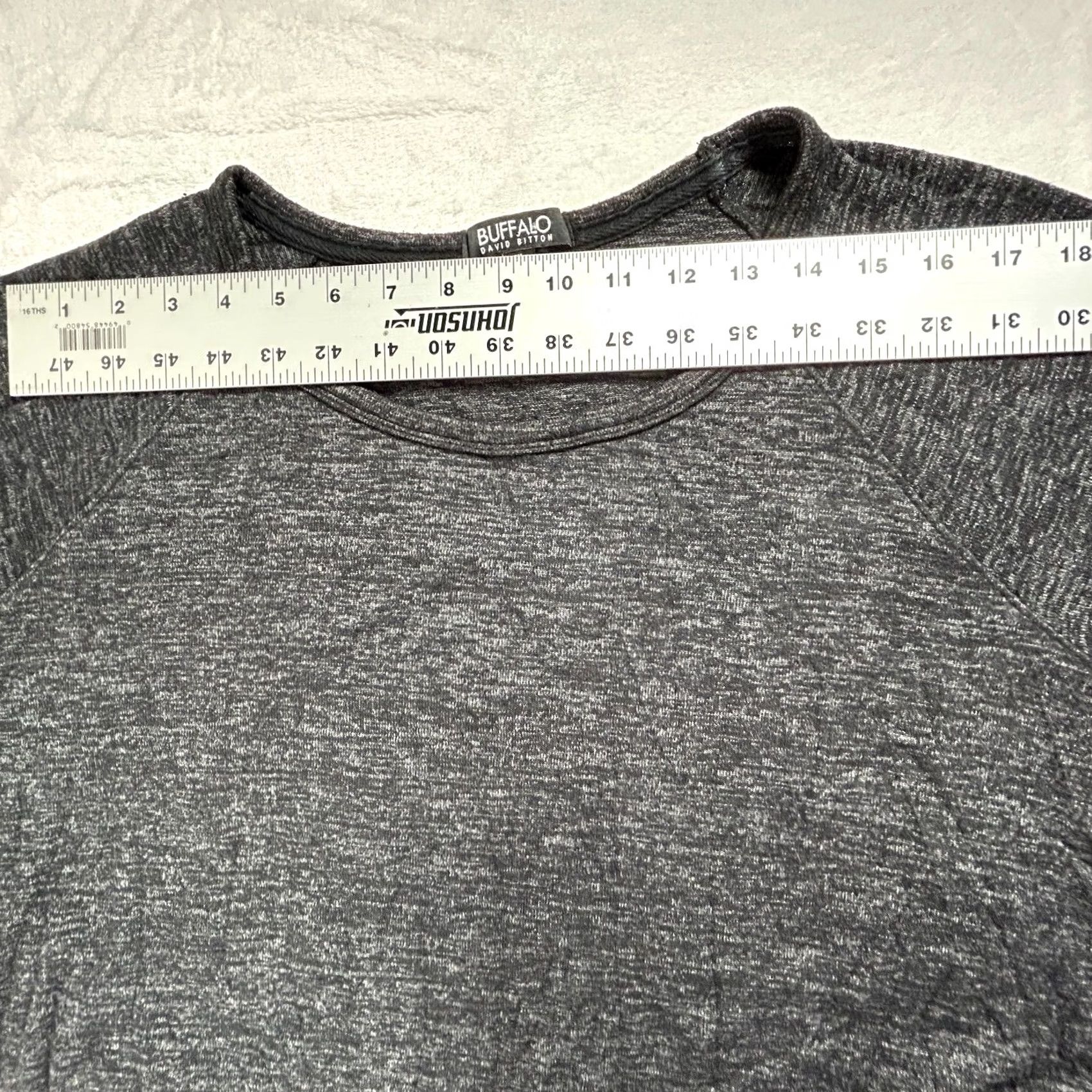 Buffalo David Bitton Buffalo David Bitton Women Black XL Long Sleeve Shirt Viscose Stretch Round Neck Size XL / US 12-14 / IT 48-50 - 6 Thumbnail