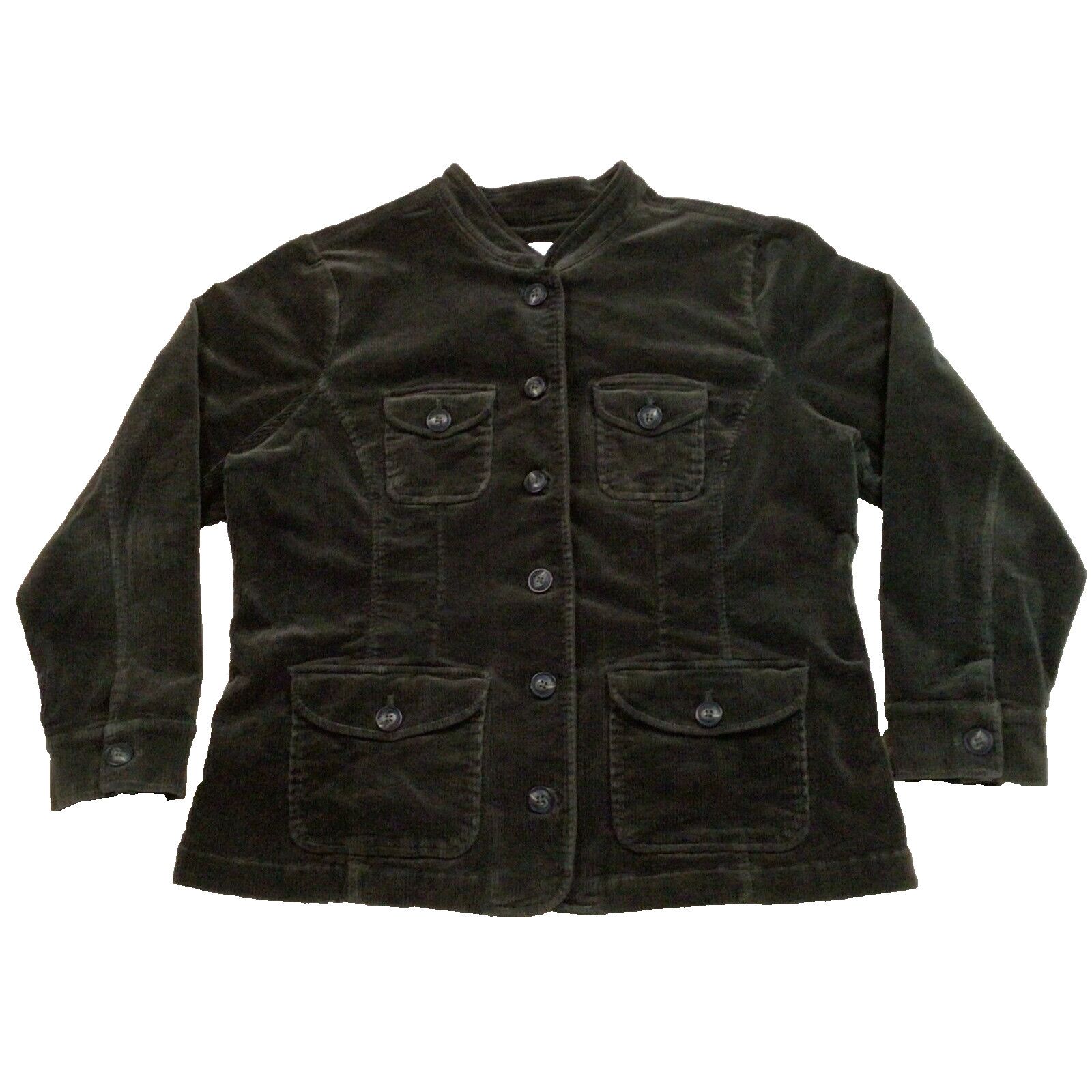 The Unbranded Brand Christopher Banks Green Corduroy XL Button Up Jacket Shirt Size XL / US 12-14 / IT 48-50 - 1 Thumbnail