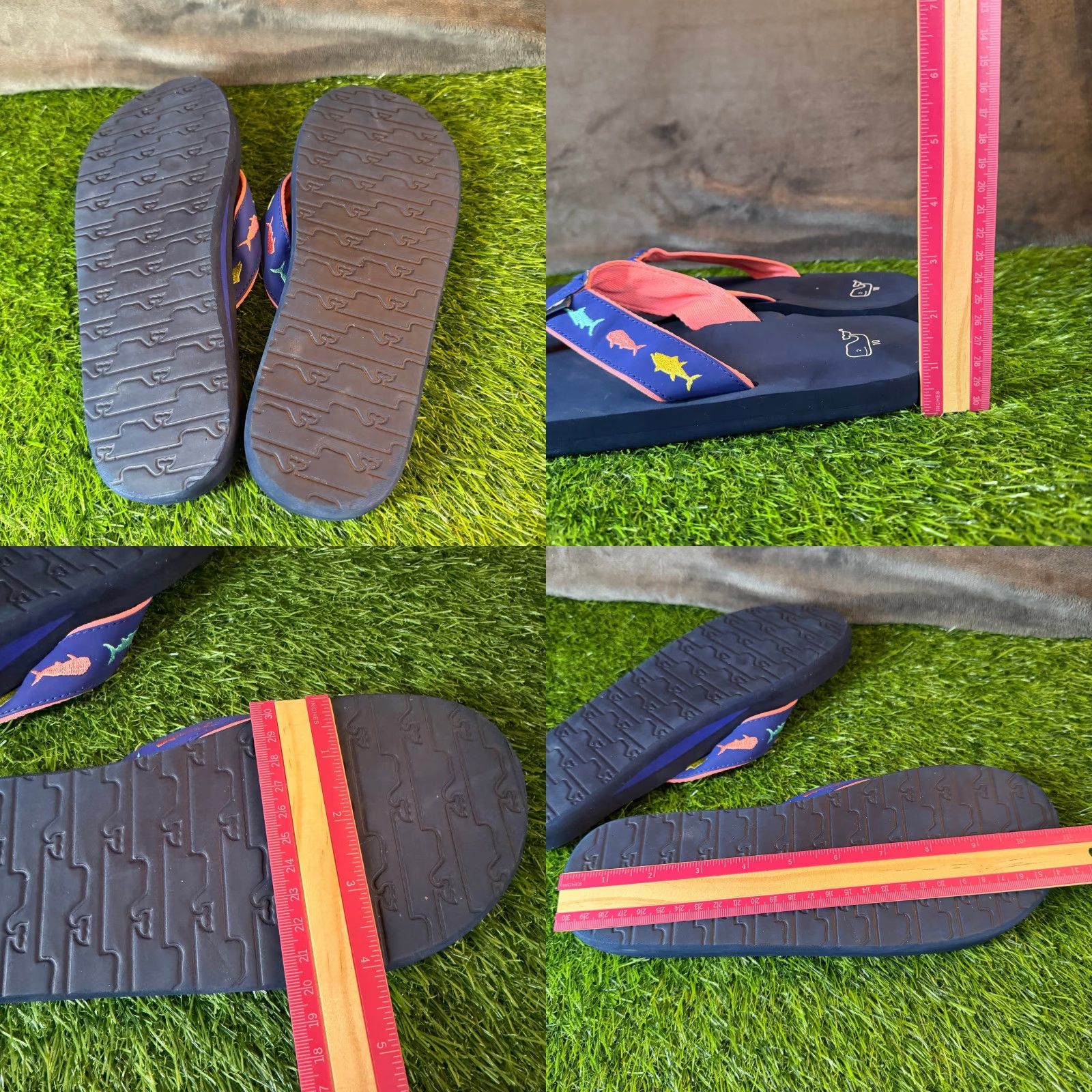 Vineyard Vines Vineyard Vines Navy Blue Embroidered Shark Flip Flop Sandals Womens Size 10 Size US 10 / IT 40 - 8 Thumbnail