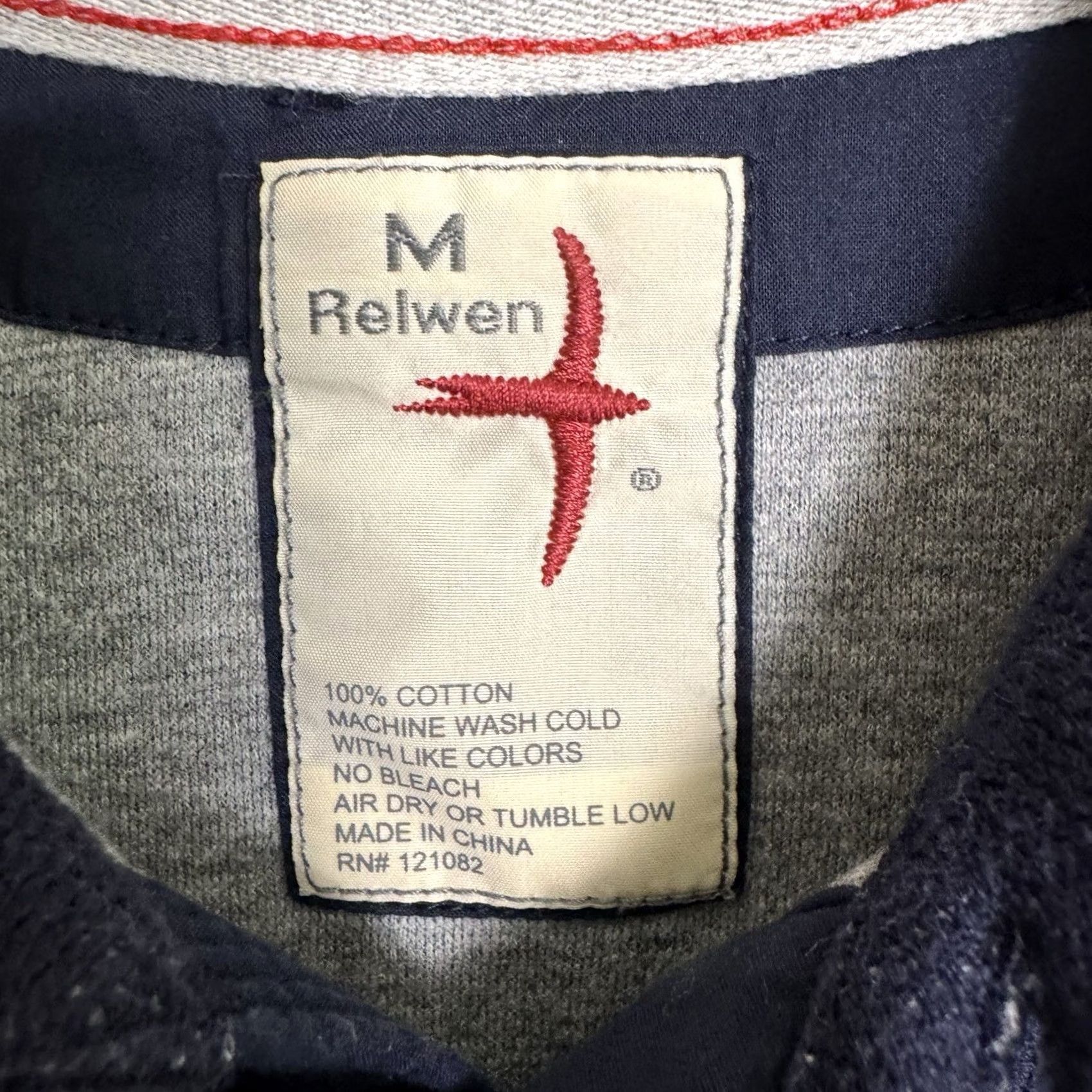 Relwen Relwen Blue Mens Polo Henley Knit Sweater - Huckberry Size US M / EU 48-50 / 2 - 6 Thumbnail