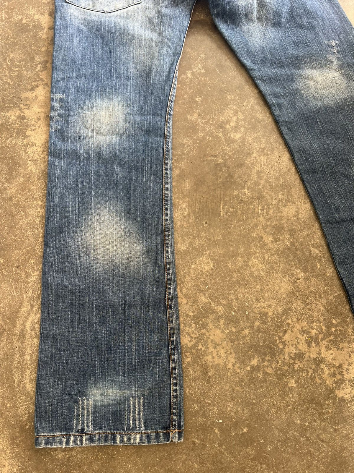 Diesel Vintage Diesel Punk Distressed Style Flared Jeans Size US 31 - 15 Thumbnail