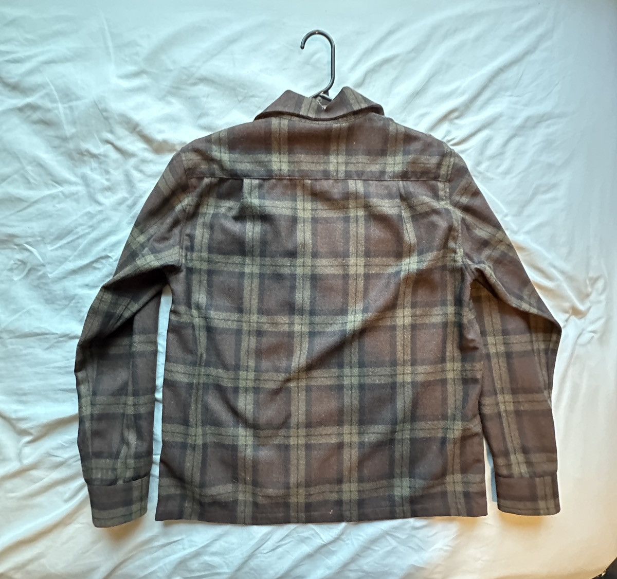 Kapital Kapital Wool Check Drizzle Open Collar Shirt Khaki Size US S / EU 44-46 / 1 - 2 Thumbnail