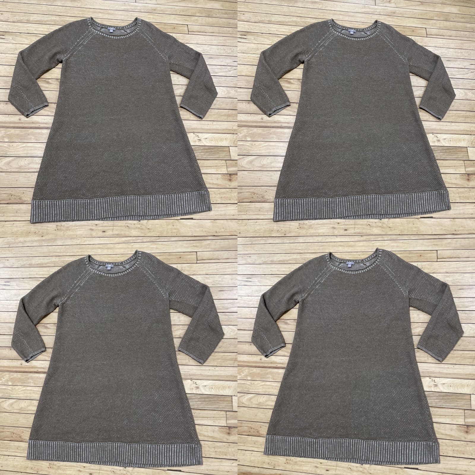 J. Jill J. Jill Womens Sweater Dress Wool Blend Brown Knit Boat Neck Raglan Sleeve L Size L / US 10 / IT 46 - 11 Thumbnail