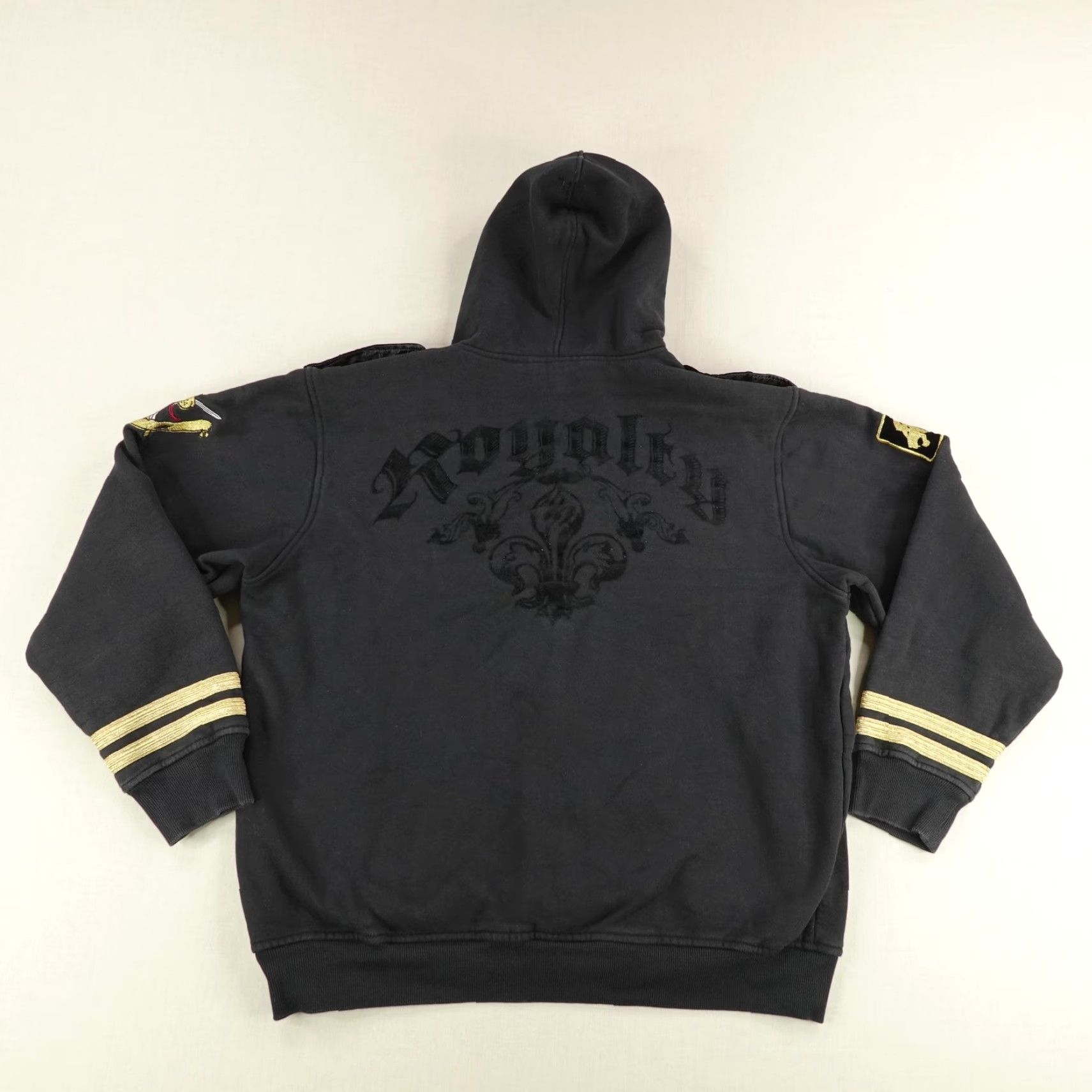 Doublet Clench Hoodie Mens XL Embroidered Double Breasted Royalty Crest Sweatshirt Y2K Size US XL / EU 56 / 4 - 6 Thumbnail