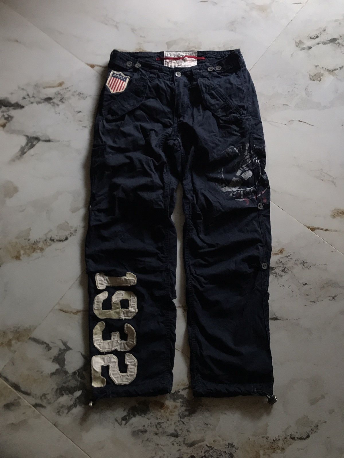 image of Archival Clothing Vintage Polo Ralph Laurent Wings Pants in Navy, Men's (Size 32)