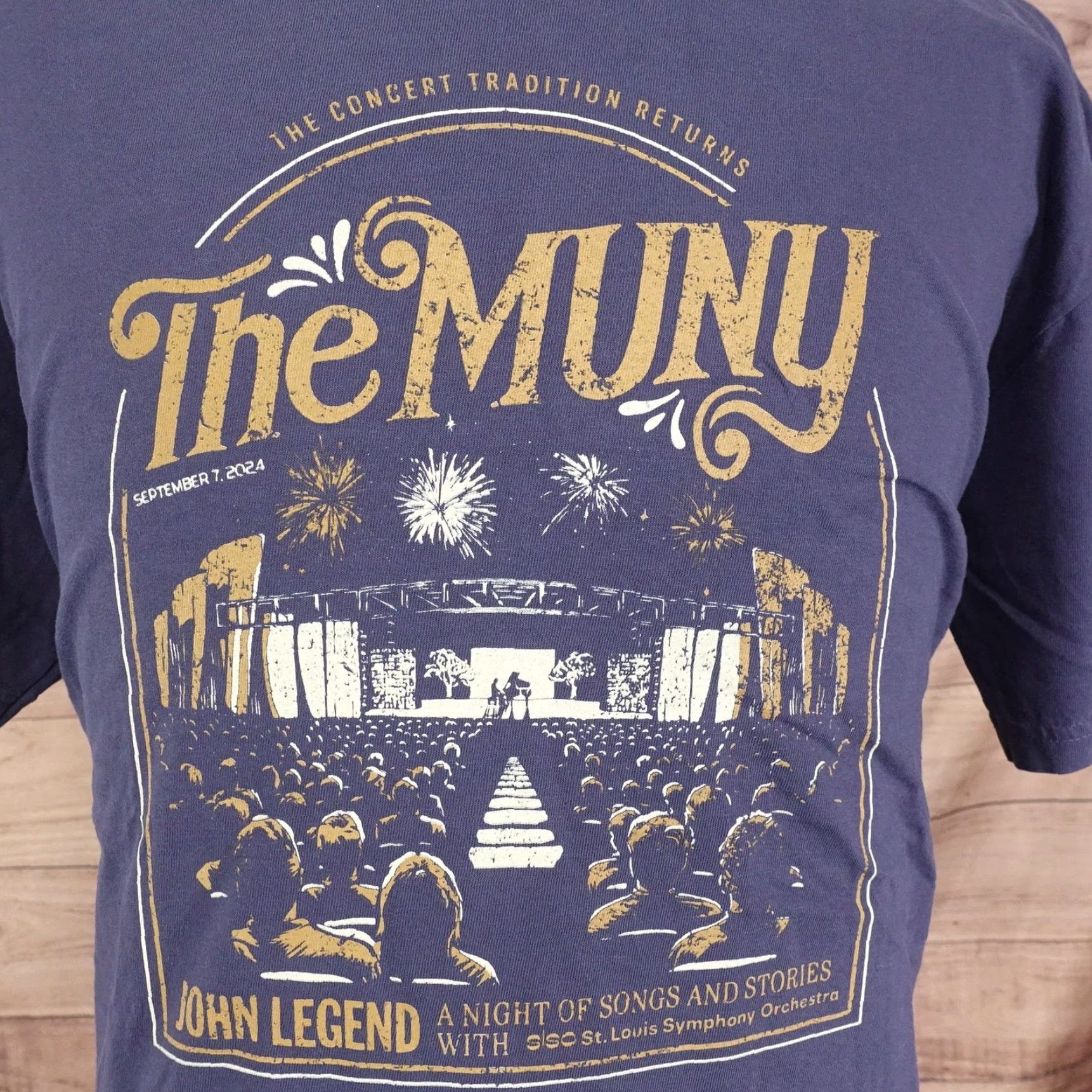Comfort Colors The Muny John Legend Shirt Mens XL Blue Concert Graphic Tee 2024 St Louis New! Size US XL / EU 56 / 4 - 3 Thumbnail