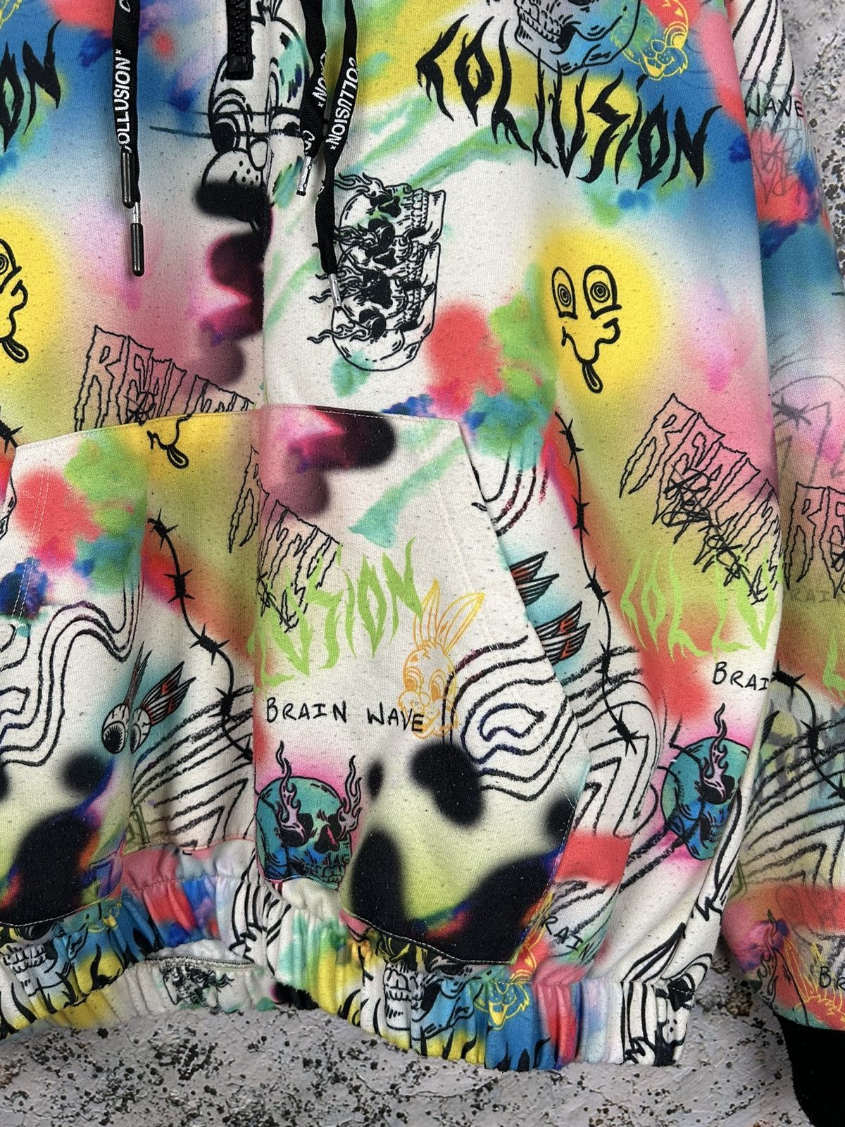 Asos Collusion Art Graphic Sketch Hoodie Streetwear Punk Hype Size US M / EU 48-50 / 2 - 4 Thumbnail