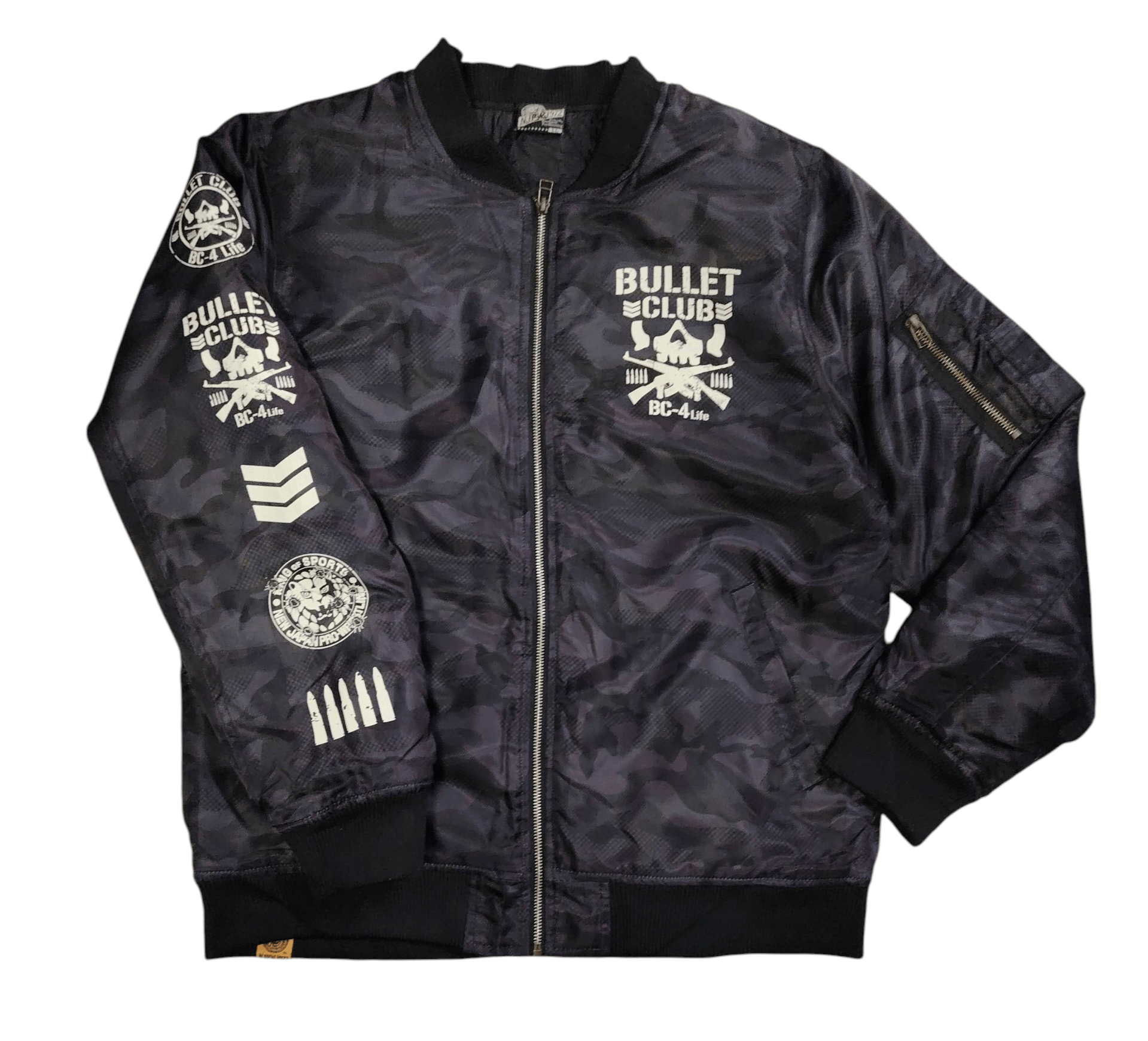 Japanese Brand Bullet Club Wrestling MA-1 Black Camouflage Flight Jacket Size US L / EU 52-54 / 3 - 1 Thumbnail