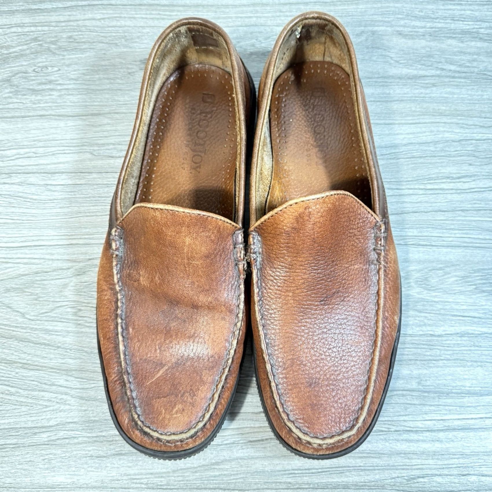 Footjoy VTG FootJoy Brown Leather Loafers Slip-On Moc Toe Comfort Mens 10 Size US 10 / EU 43 - 4 Thumbnail
