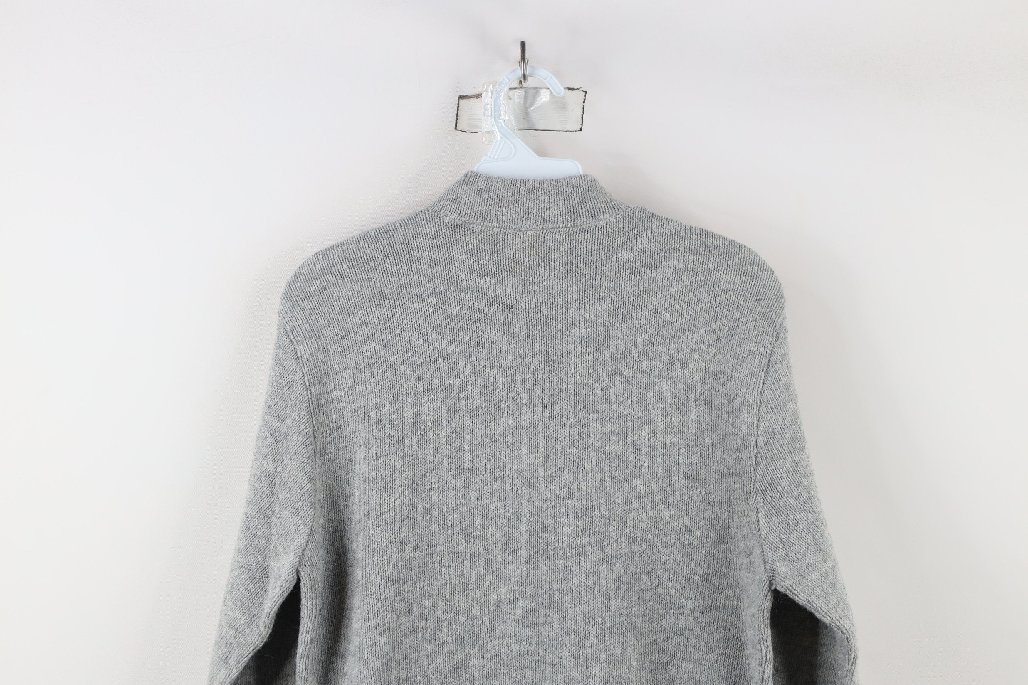 Vintage Vintage 70s Streetwear Knit Henley Sweater Heather Gray USA Size US M / EU 48-50 / 2 - 9 Thumbnail