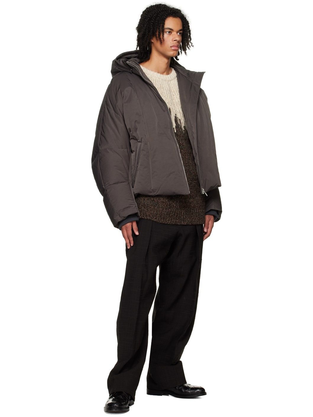Bottega Veneta o1bcso1str1025 Graphic Wool Sweater in Brown Size US L / EU 52-54 / 3 - 4 Thumbnail