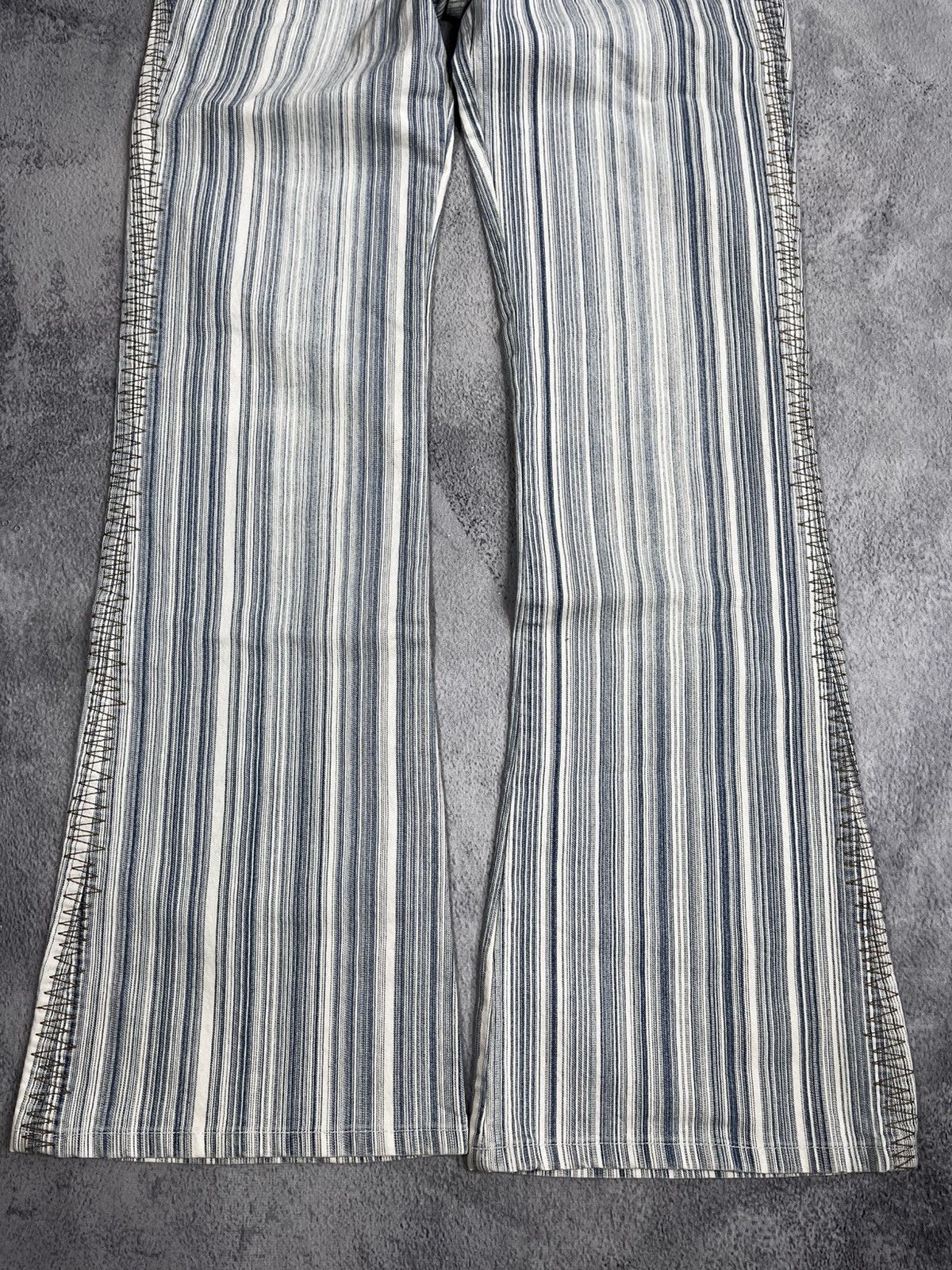 Other Vintage Y2K flared striped jeans 00s style streetwear M Size 29" - 5 Thumbnail
