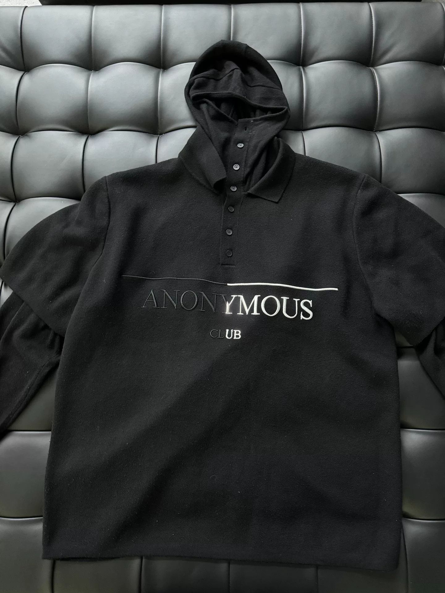 Anonymous Club Anonymous Club Hoodie with Embroidered Polo Collar Size US M / EU 48-50 / 2 - 1 Thumbnail