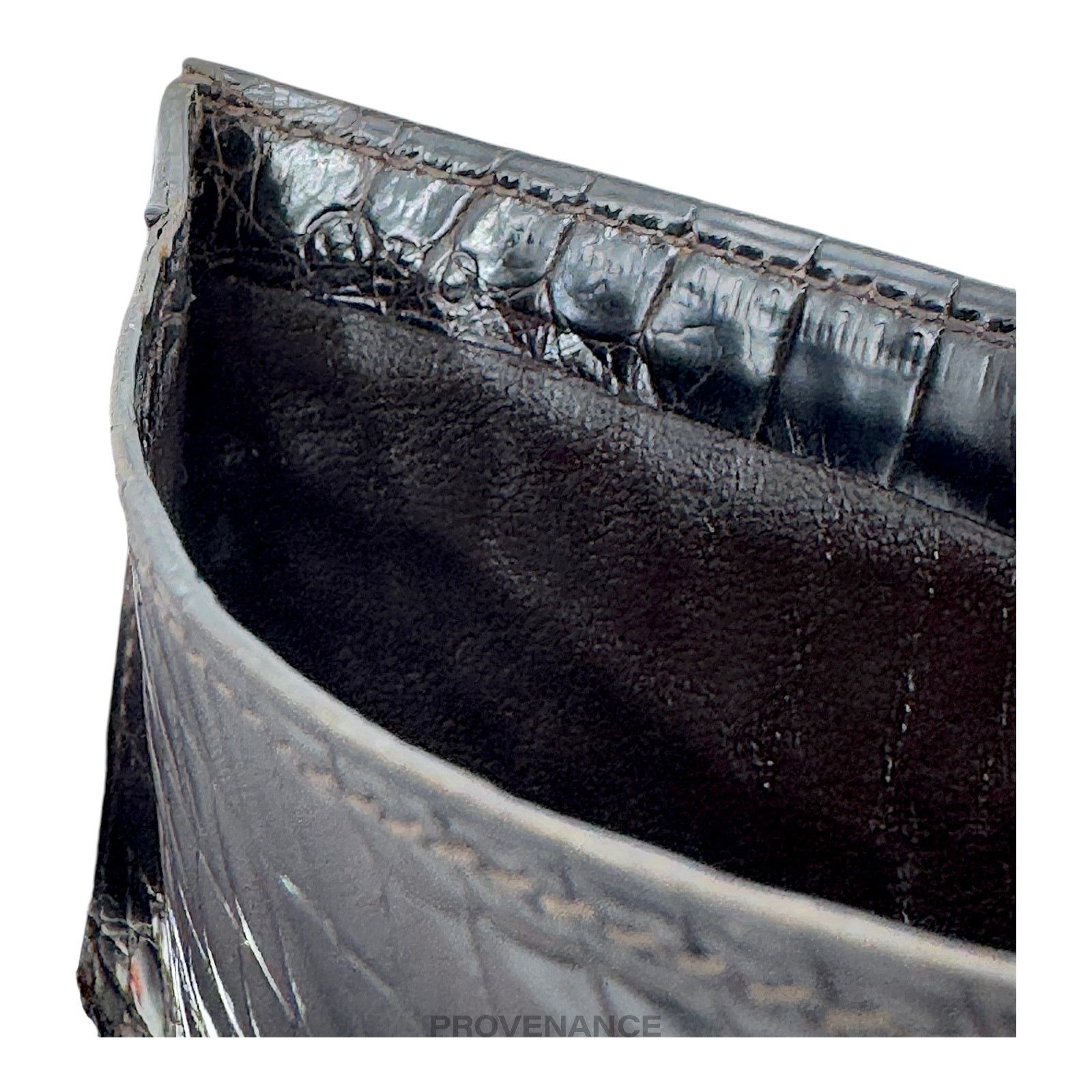 Hermes 🔴 Hermes Note Card Wallet - Chocolate Brown Crocodile Size ONE SIZE - 8 Thumbnail