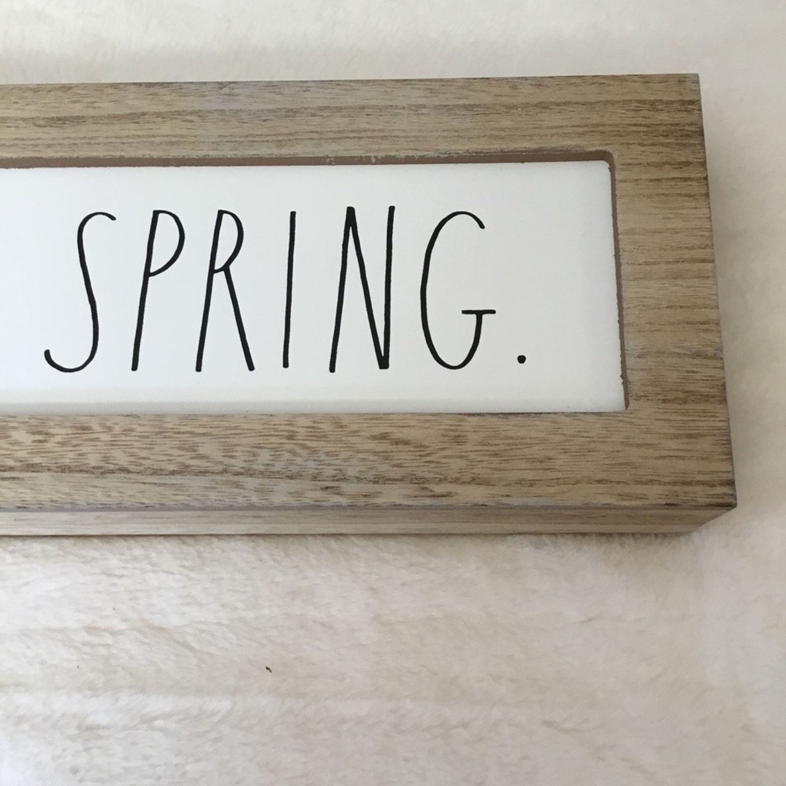 Other Rae Dunn White "HAPPY SPRING" Wooden Wall Sign Size ONE SIZE - 6 Thumbnail