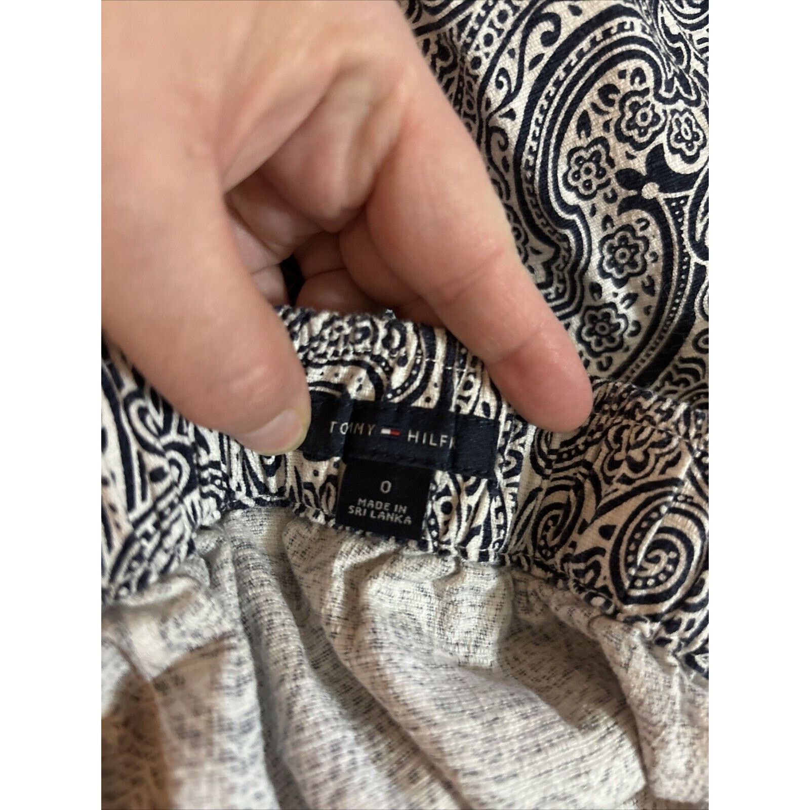 Tommy Hilfiger Tommy Hilfiger Women’s Skirt Paisley Blue White 0 Size 25" / US 0 / IT 36 - 4 Thumbnail
