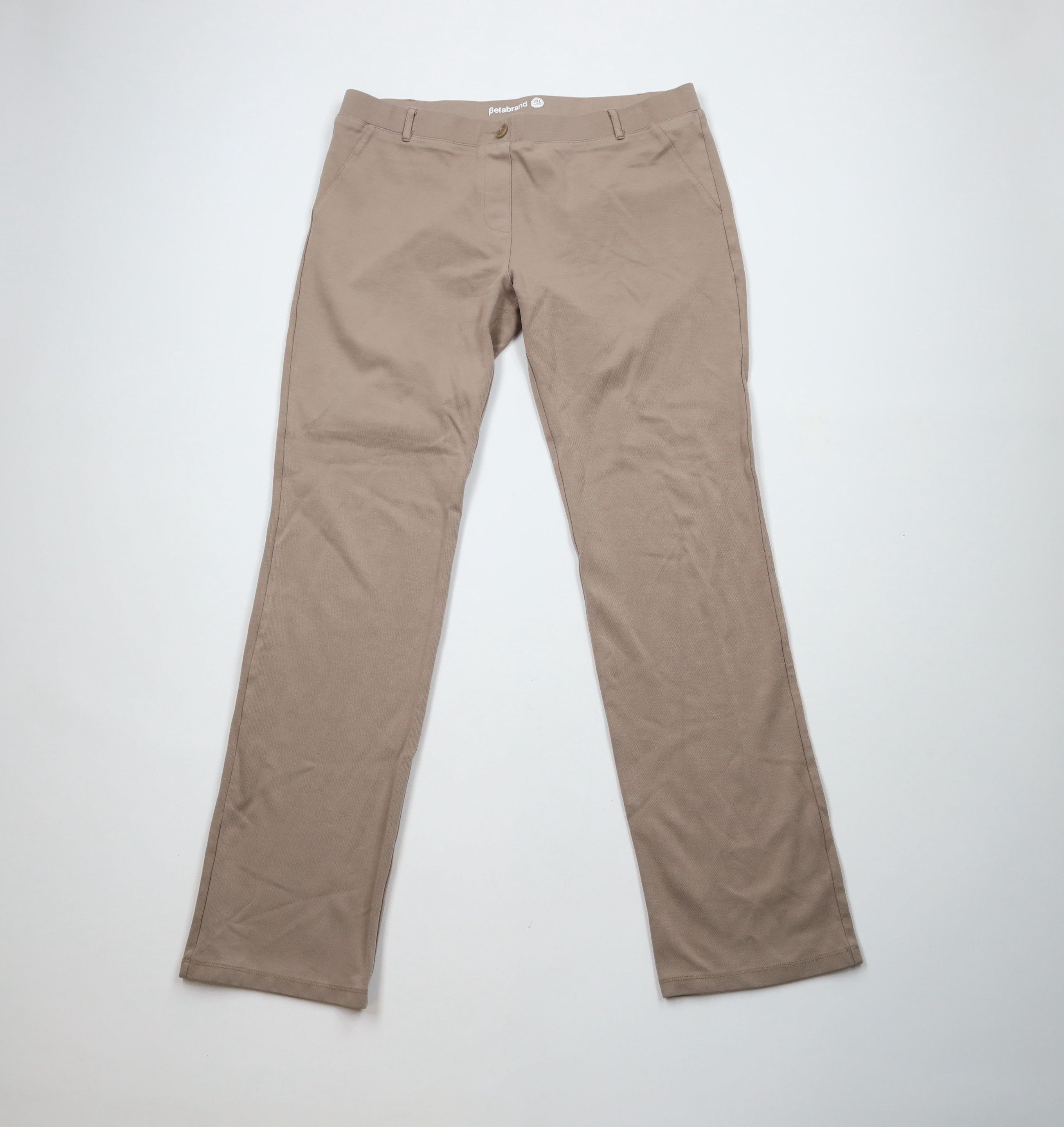 Betabrand × Vintage Betabrand Fit Straight Leg Stretch Yoga Pants Beige Tan Size 36" / US 14 / IT 50 - 1 Thumbnail