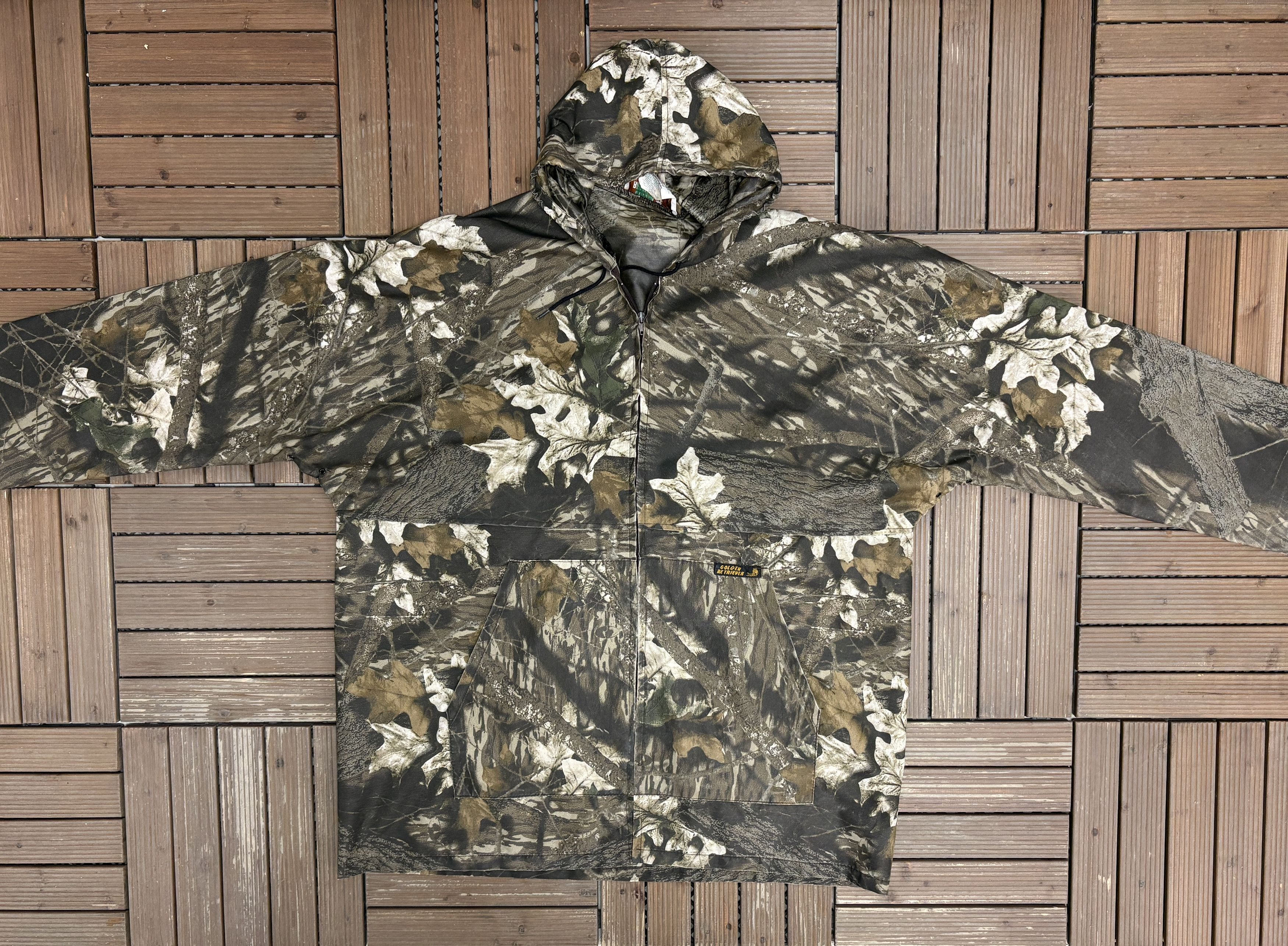 Vintage Golden Retriever Outdoor Apparel Vintage Camo Windbreaker Size US XXL / EU 58 / 5 - 5 Thumbnail