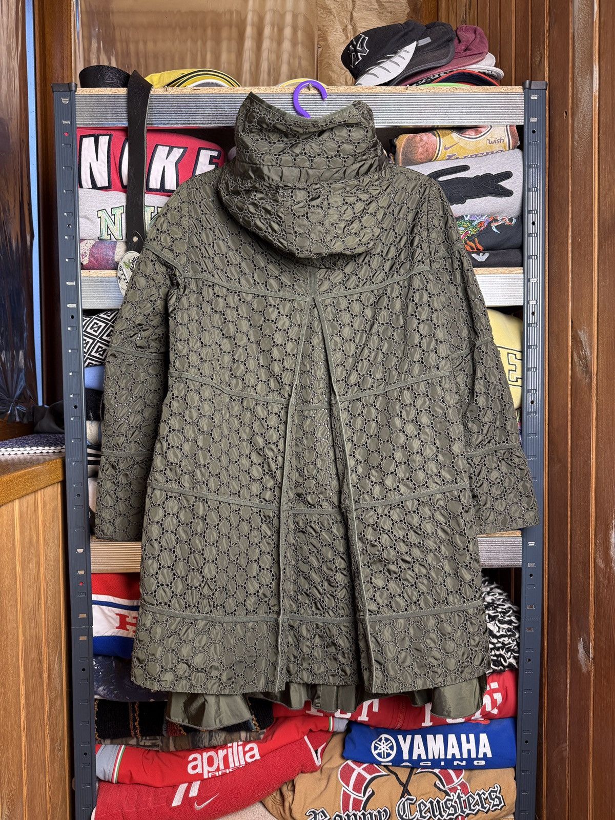 Moncler Moncler Ladies Trench Coat Crazy Pattern Size L / US 10 / IT 46 - 2 Thumbnail
