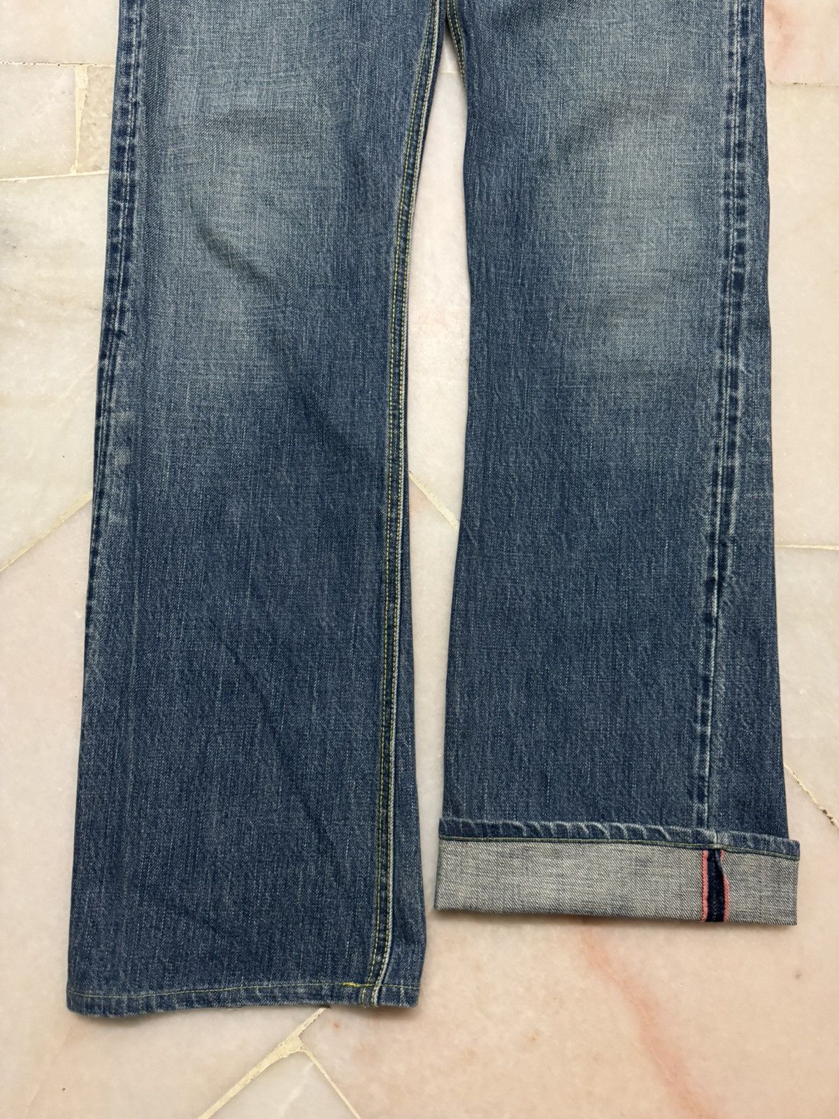 Japanese Brand 💥MADE IN JAPAN💥KALOTOOL PROJECT SELVEDGE REDLINE MUDWASH Size US 28 / EU 44 - 4 Thumbnail