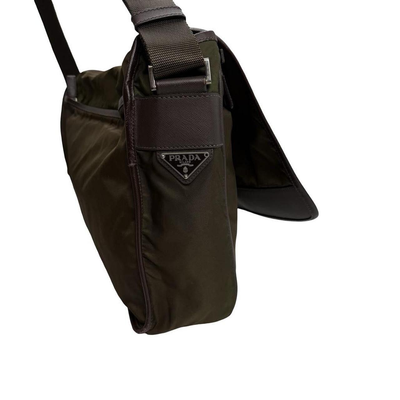 Prada Vintage Prada Milano Tessuto Messenger Bag Olive Green Size ONE SIZE - 2 Thumbnail