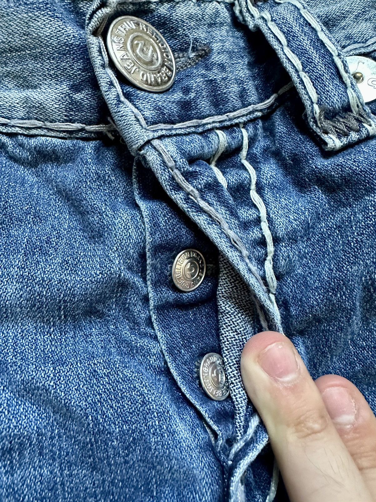 True Religion 🇺🇸Vintage True Religion Faded Denim jeans Made in Usa Size US 34 / EU 50 - 13 Thumbnail