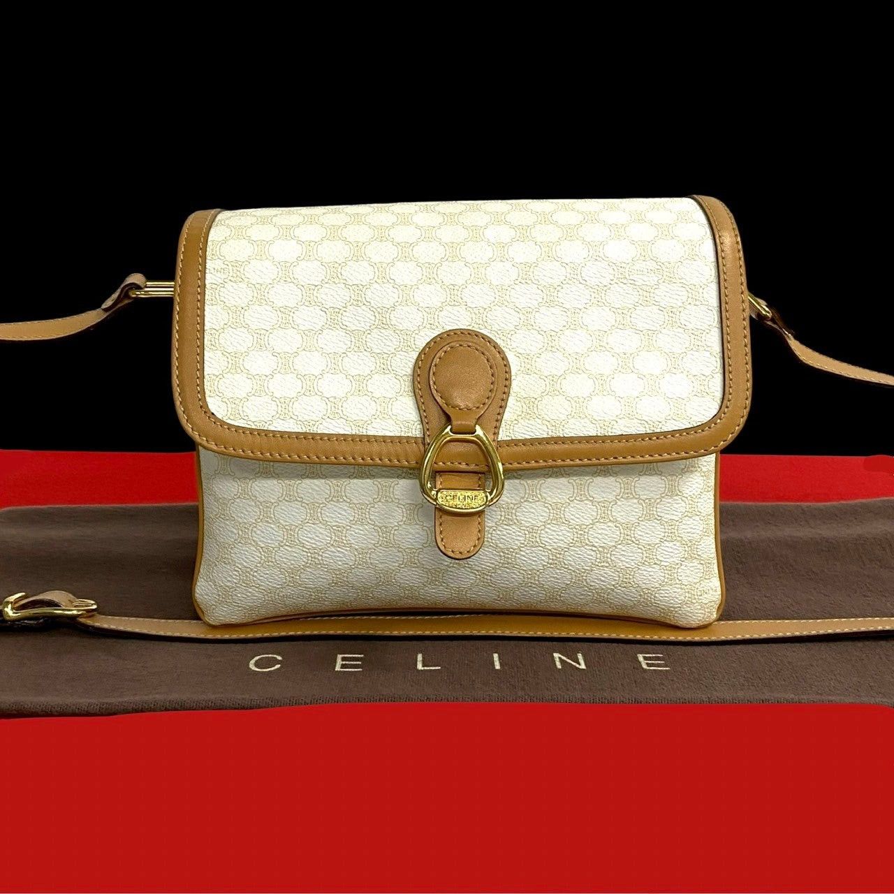 Celine Celine Shoulder Bag White Leather Size ONE SIZE - 1 Thumbnail