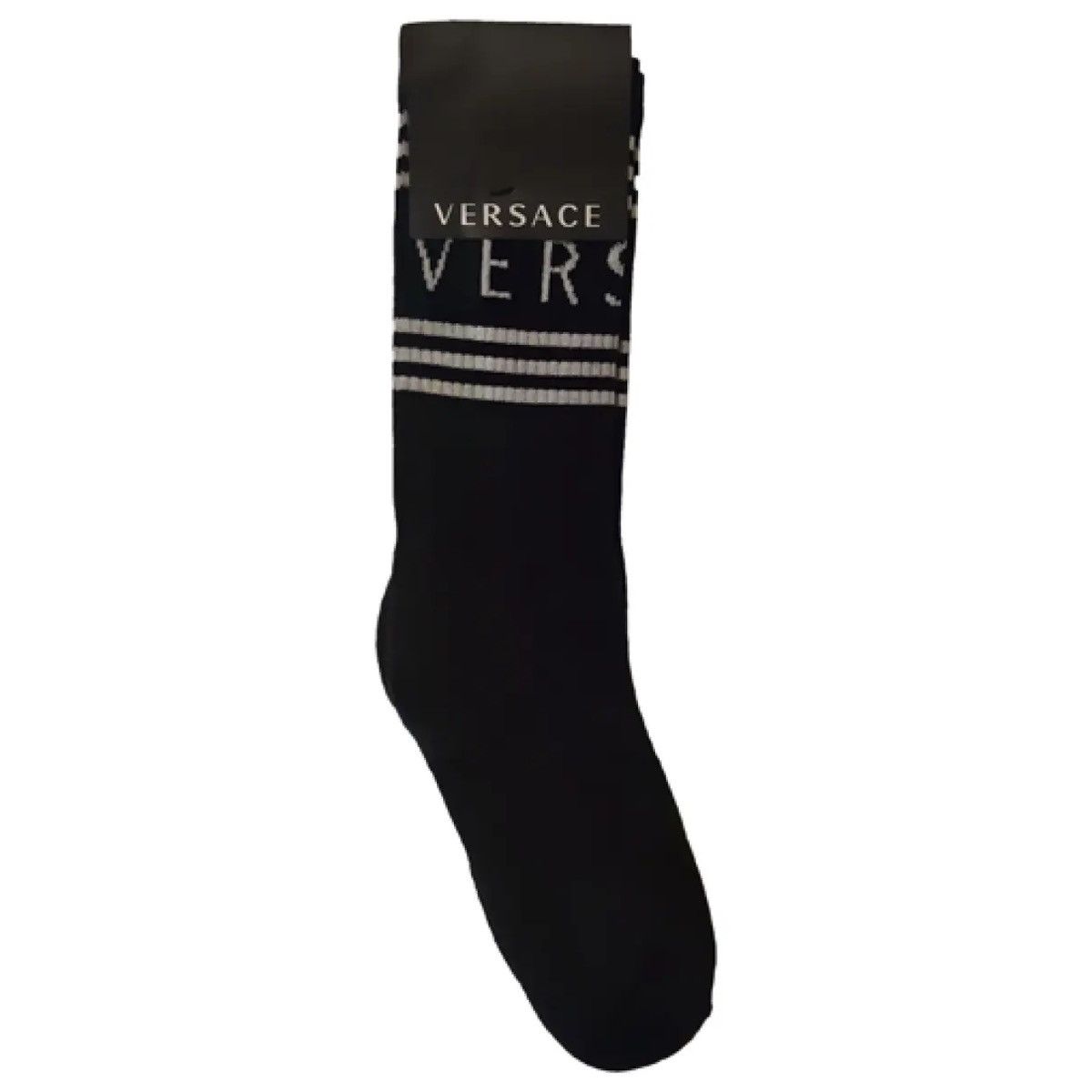 Versace Versace 90S VINTAGE LOGO SOCKS BLACK/GOLD SIZE MEDIUM NWT Size ONE SIZE - 8 Thumbnail