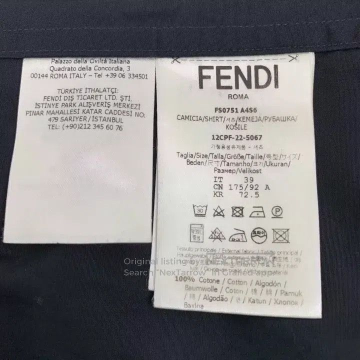 Fendi Fendi size 39 22 Model, Black Collar Logo Letter Cotton Sin Size US XS / EU 42 / 0 - 6 Thumbnail