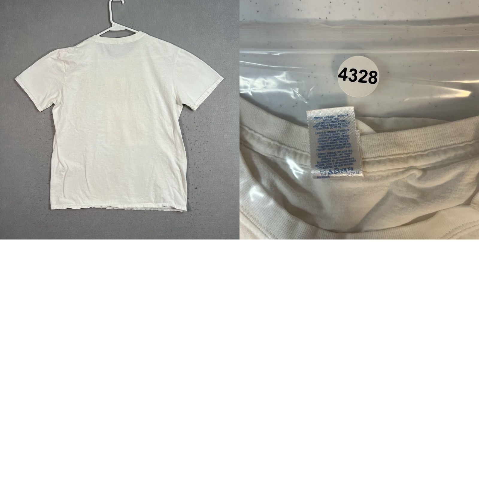 Gildan VINTAGE Taylor Swift Eras Tour T-Shirt Women Large White Concert Merch, 2020s Size L / US 10 / IT 46 - 8 Thumbnail
