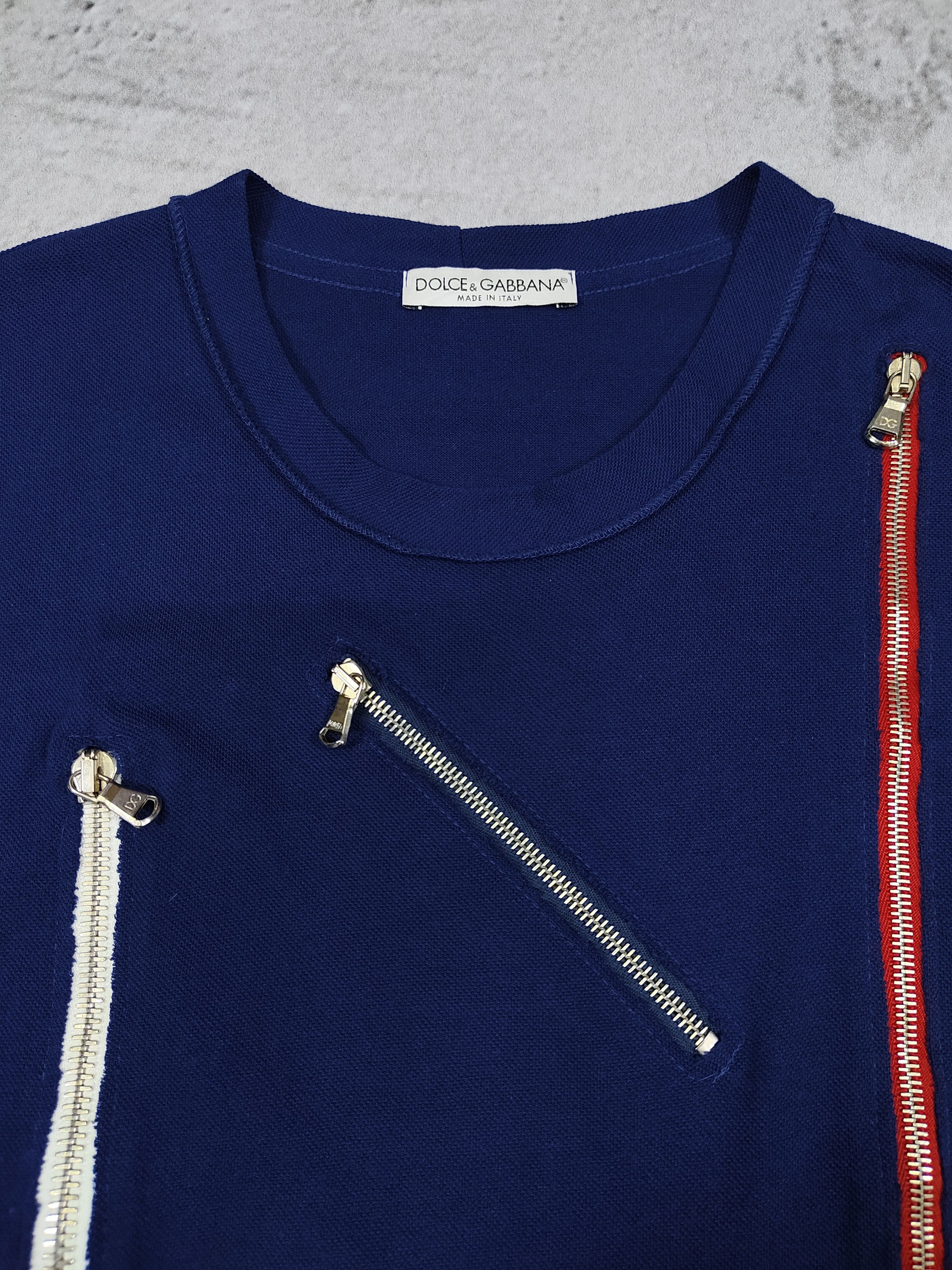 Dolce & Gabbana D&G- Inside Rebuild Multi Zip Punk Glam Rock Minimalis Tee Size M / US 6-8 / IT 42-44 - 11 Thumbnail