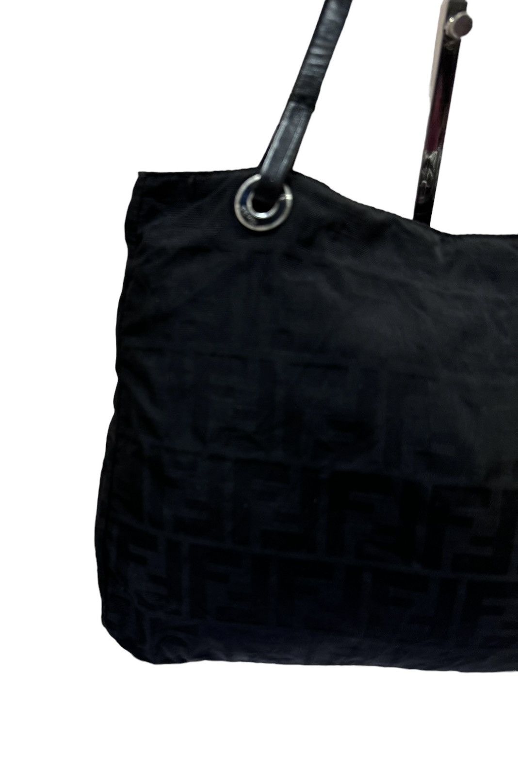 Fendi Authentic🔥Fendi Zucca Black Canvas Tote Bag Size ONE SIZE - 4 Thumbnail