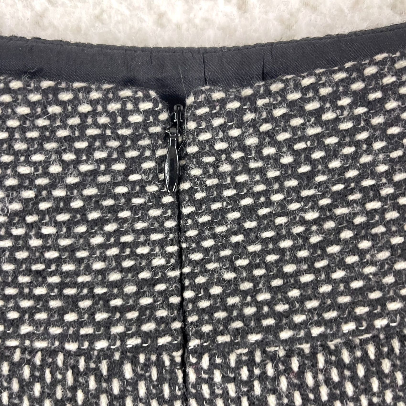 Ann Taylor Ann Taylor LOFT A Line Skirt Womens Size 2 Black Wool Blend Tweed Lined Vintage Size 26" / US 2 / IT 38 - 7 Thumbnail