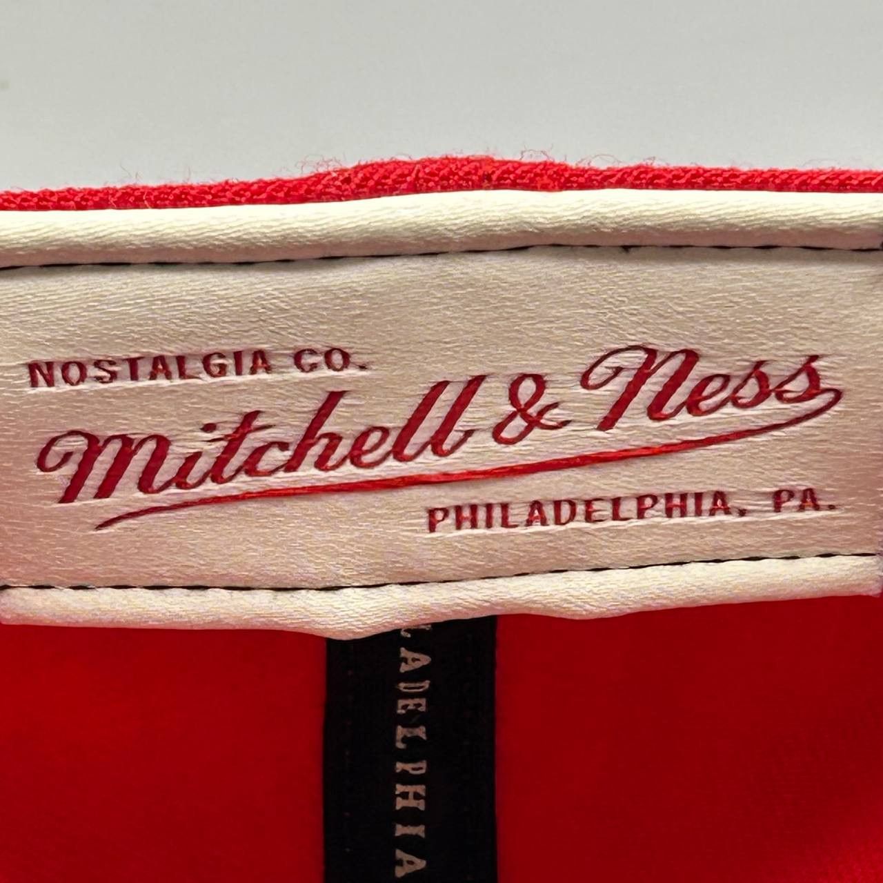 Mitchell & Ness Philadelphia 76ers Hat Men 7 1/4 Red NBA Fitted Cap Wool New Size ONE SIZE - 7 Thumbnail