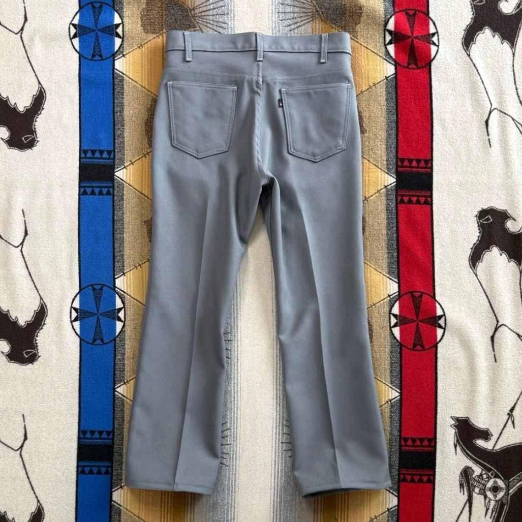 Levi's VINTAGE Levi's 517 Trousers Bootcut Grey Mens 33x29 Button Zip Pants 90s 80s Dress Workwear Casual Wedding Size US 33 - 2 Thumbnail