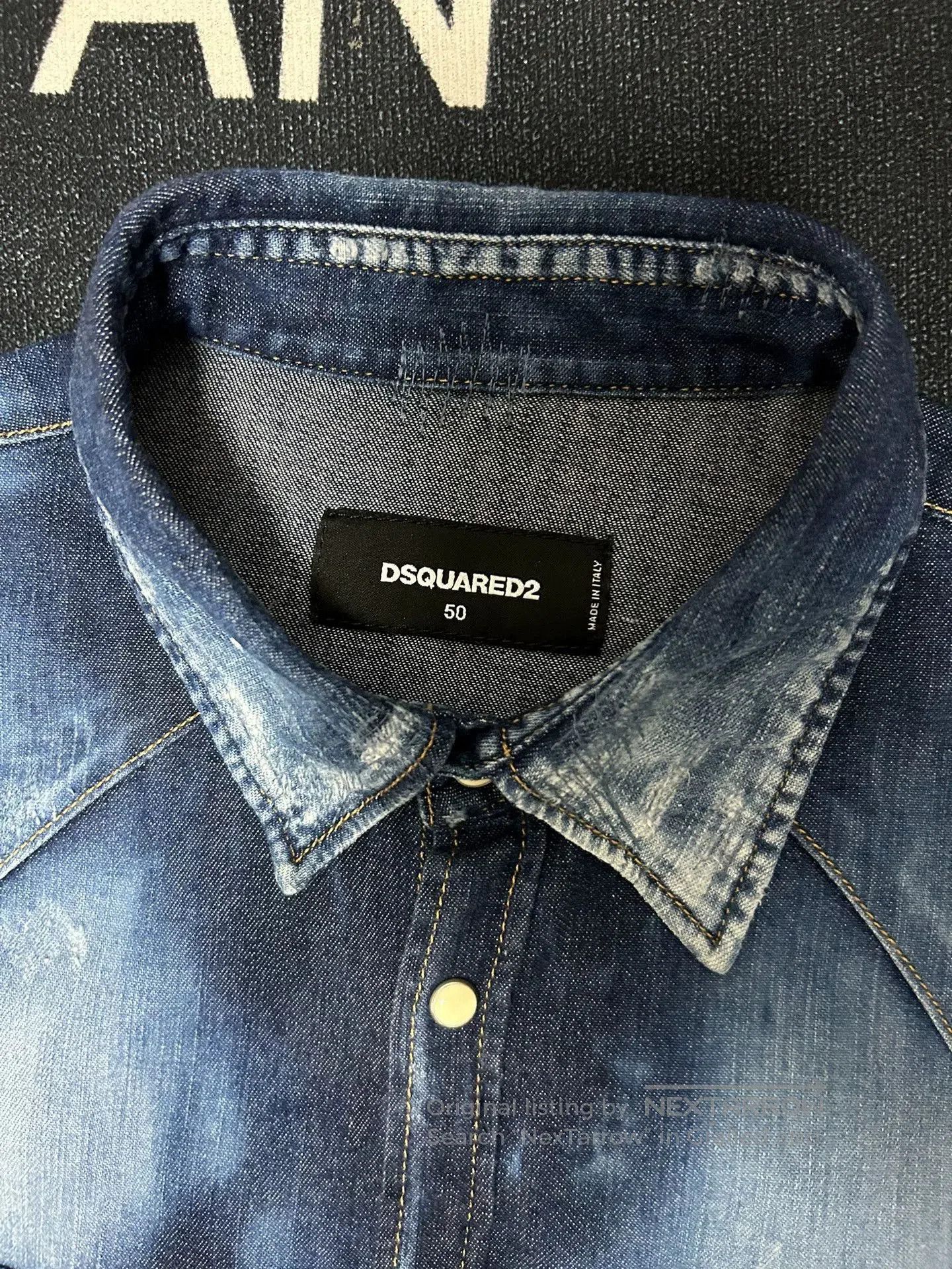 Dsquared2 Dsquared2 Trapez Denim Shirt for Men. Size US M / EU 48-50 / 2 - 4 Thumbnail