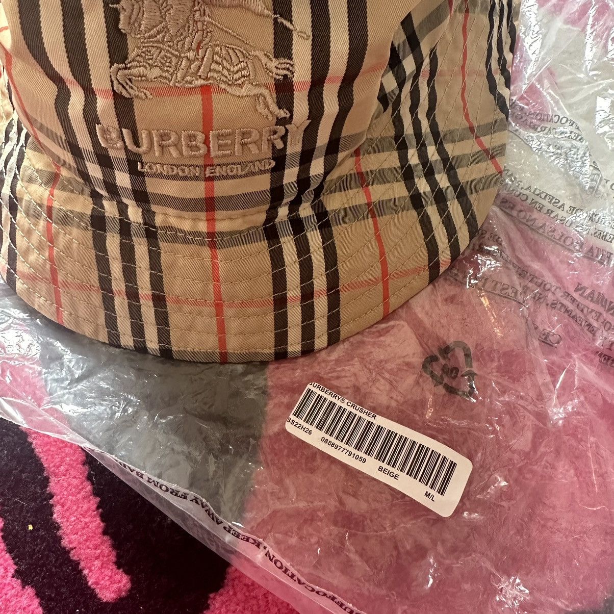 Burberry × Supreme Supreme Burberry bucket hat Sz M/L Size ONE SIZE - 6 Thumbnail