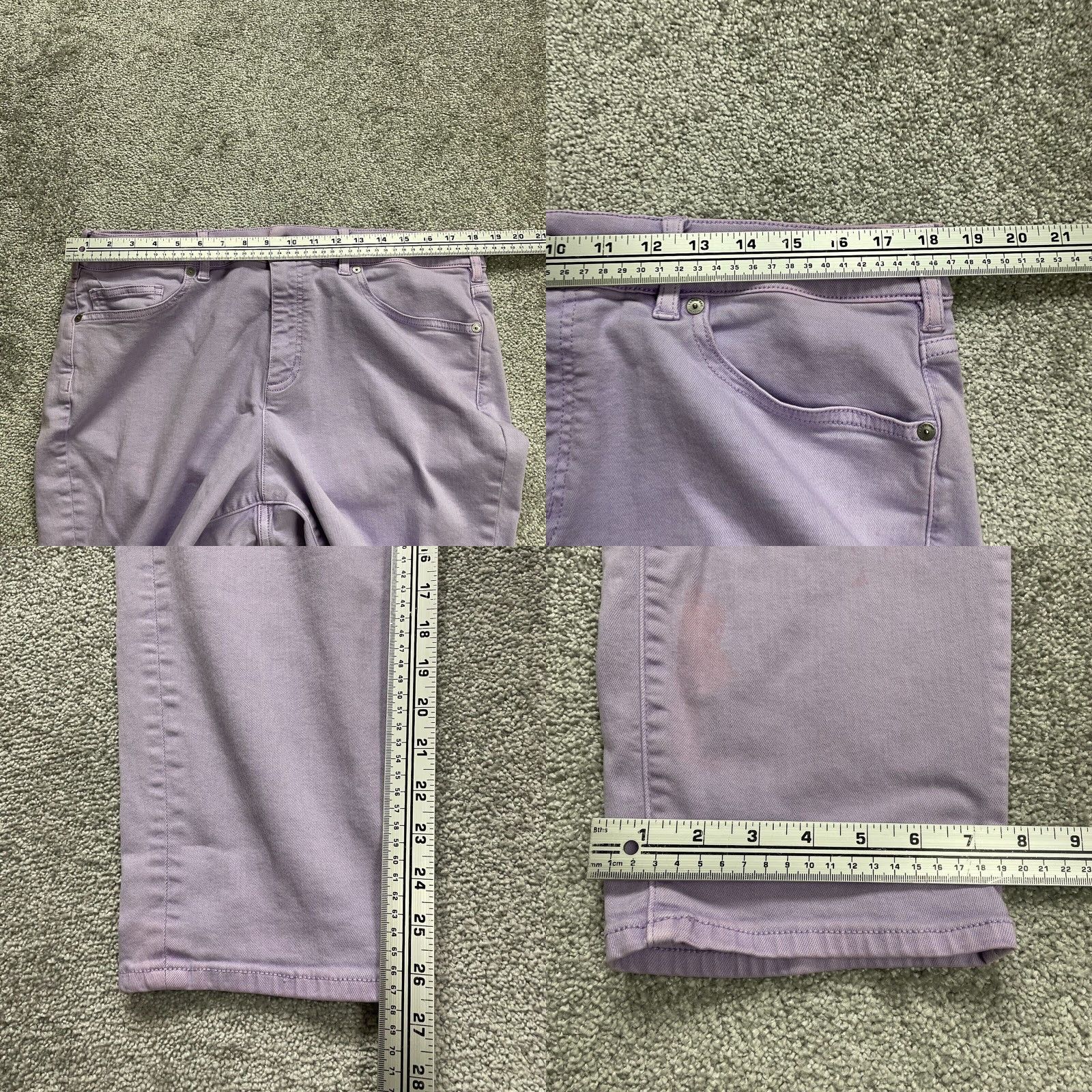Lands' End Lands' End Jeans Women 18 Purple High Rise Slim Straight 26.5 Inseam 36 Waist 5-Pocket Denim Brand: Lands' End Jeans Women Size 40" / US 18 - 10 Thumbnail