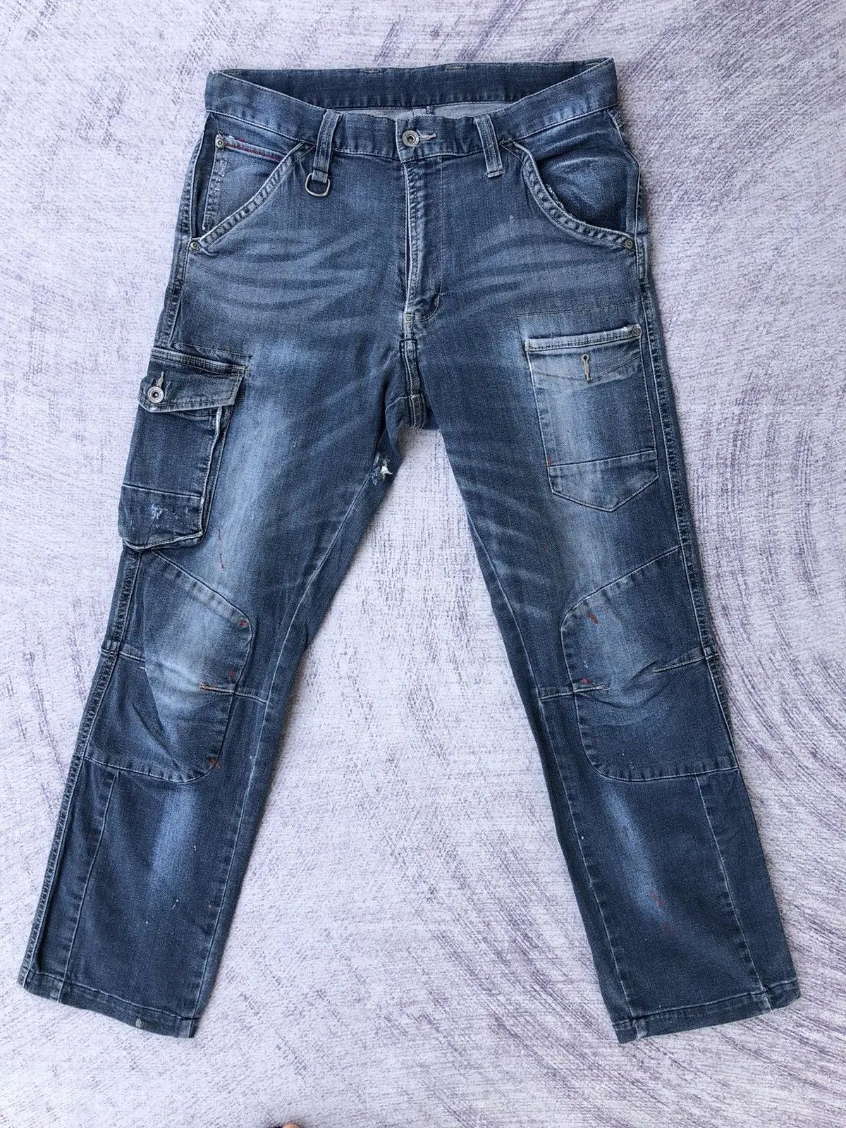 Vintage Distressed Jeans Bush Pocket/Cargo pants