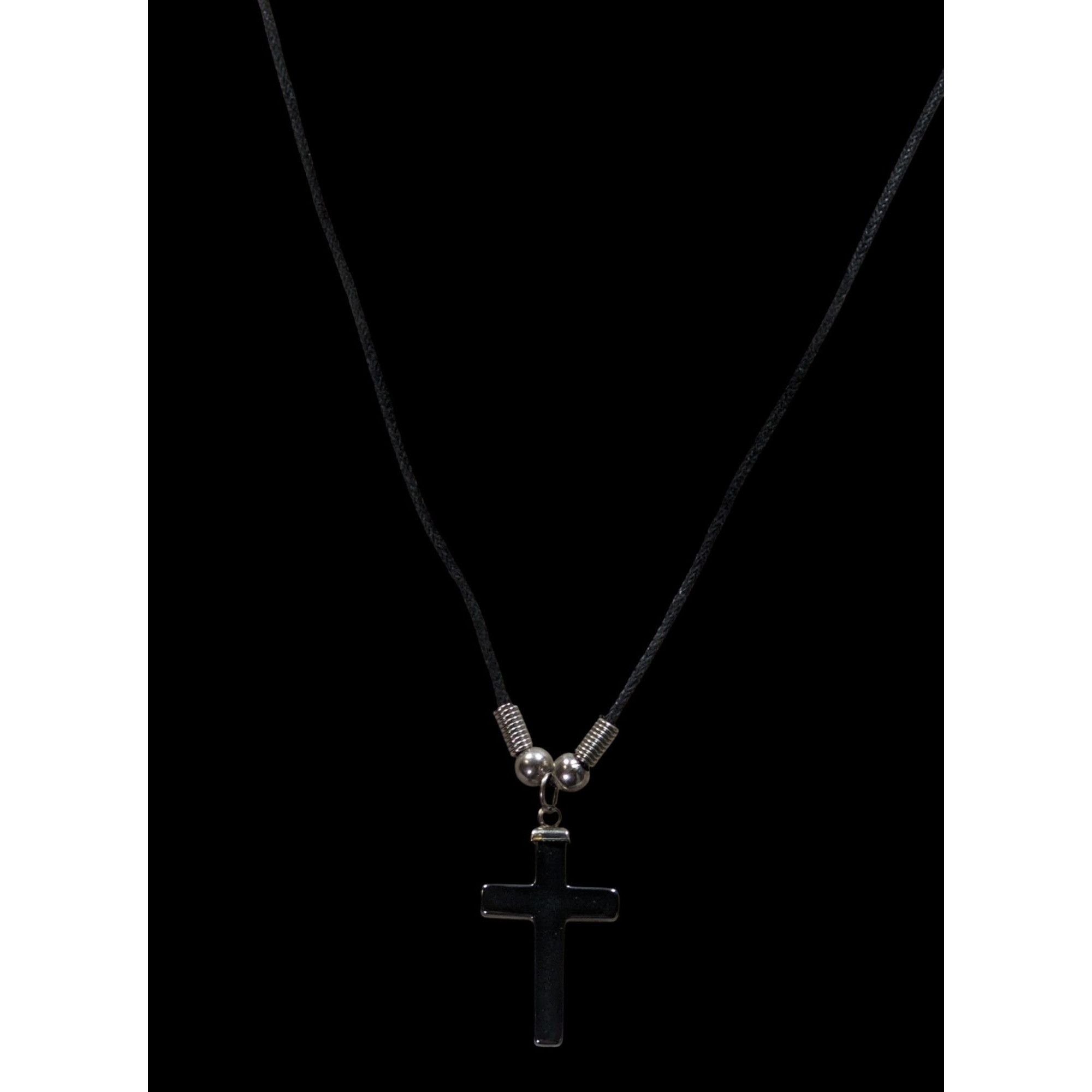 Other Religious Hematite Stone Cross Pendant Necklace Size ONE SIZE - 4 Thumbnail