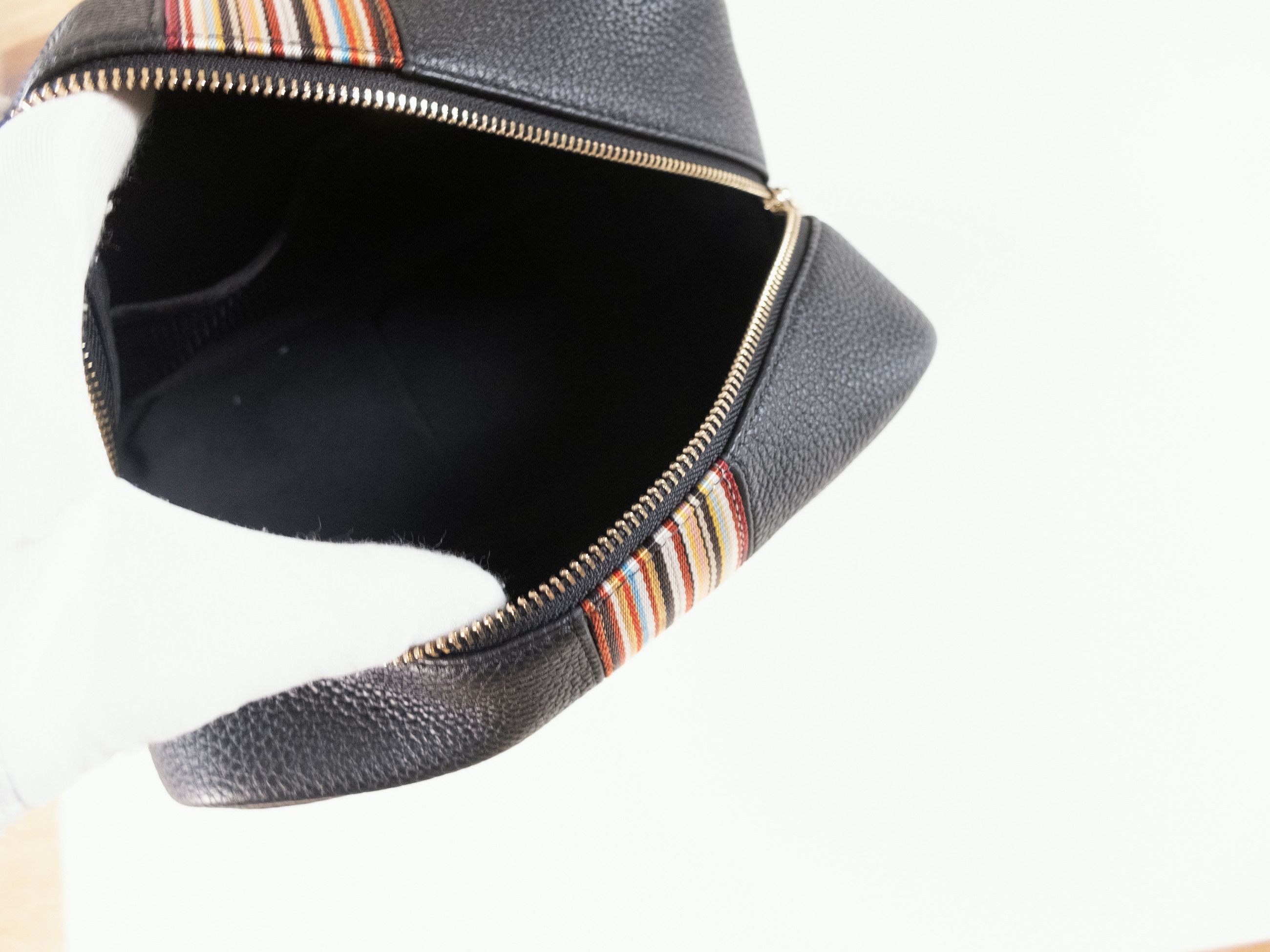 Paul Smith PAUL SMITH brown Signature Stripe leather toiletry wash bag Size ONE SIZE - 6 Thumbnail