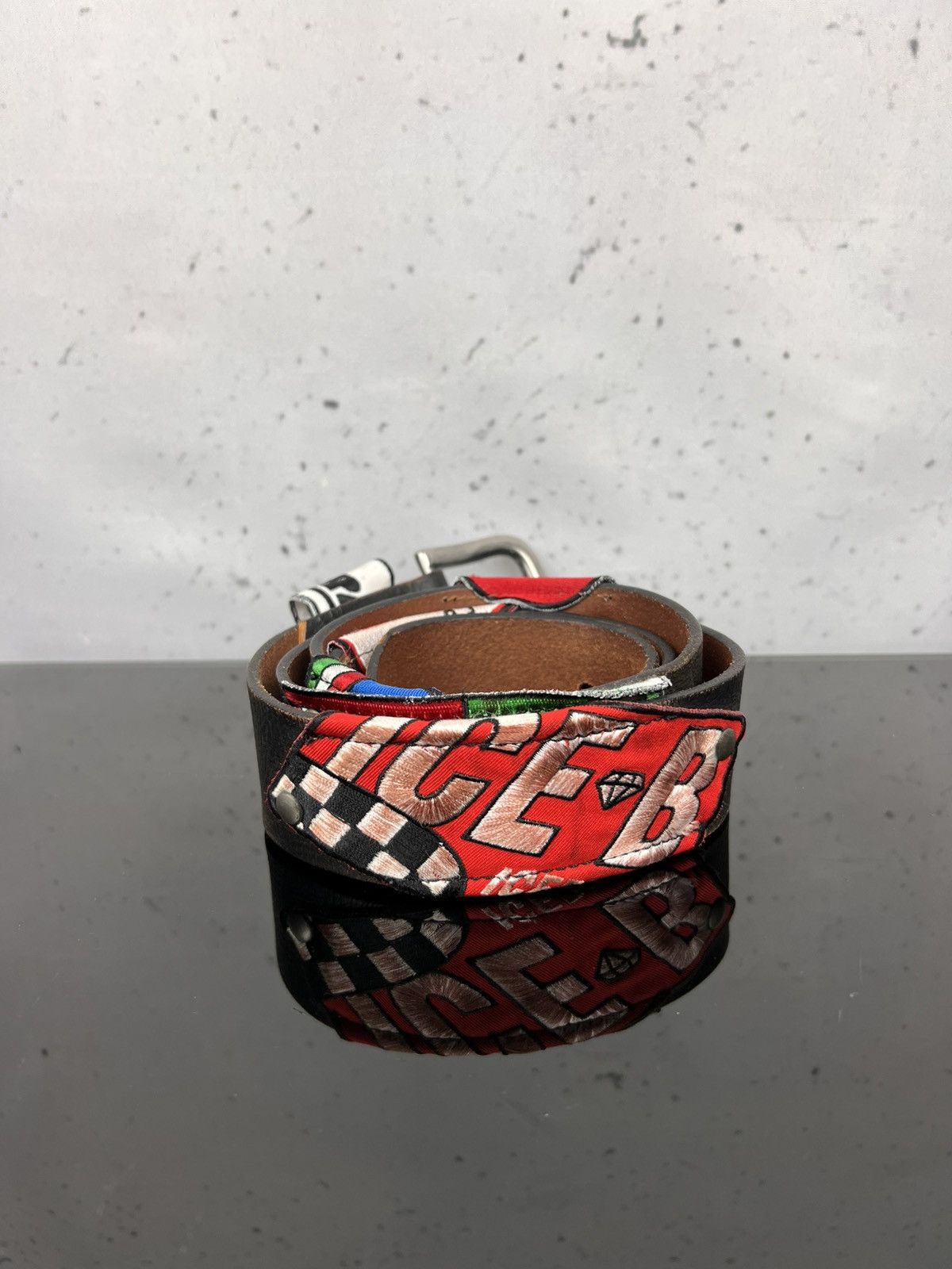 Iceberg Vtg Iceberg Racing Team Leather Patch Belt Rare Archive Size ONE SIZE - 5 Thumbnail