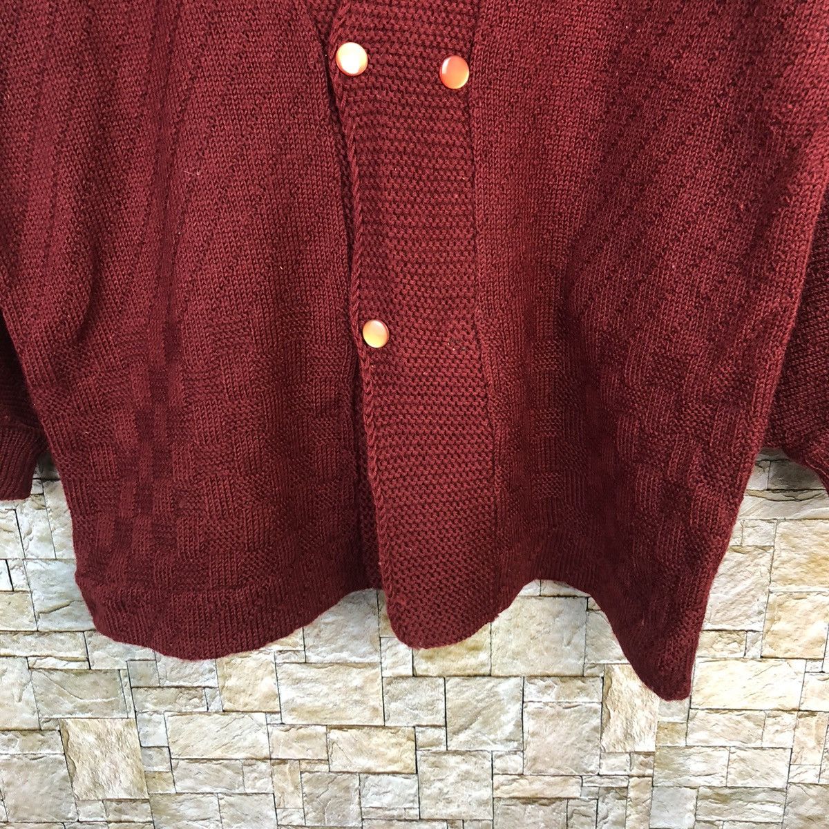 Homespun Knitwear Japanese Brand Red Cardigan knitwear vintage #A465 Size US L / EU 52-54 / 3 - 6 Thumbnail