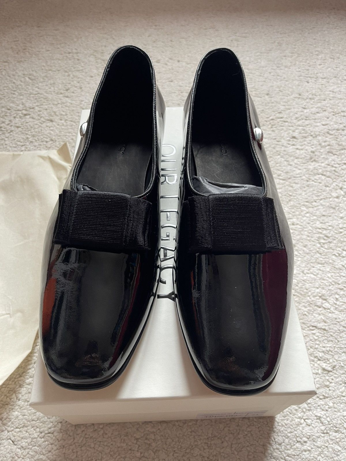 CEREMONIAL SLIP ON BLACK PATENT LEATHER