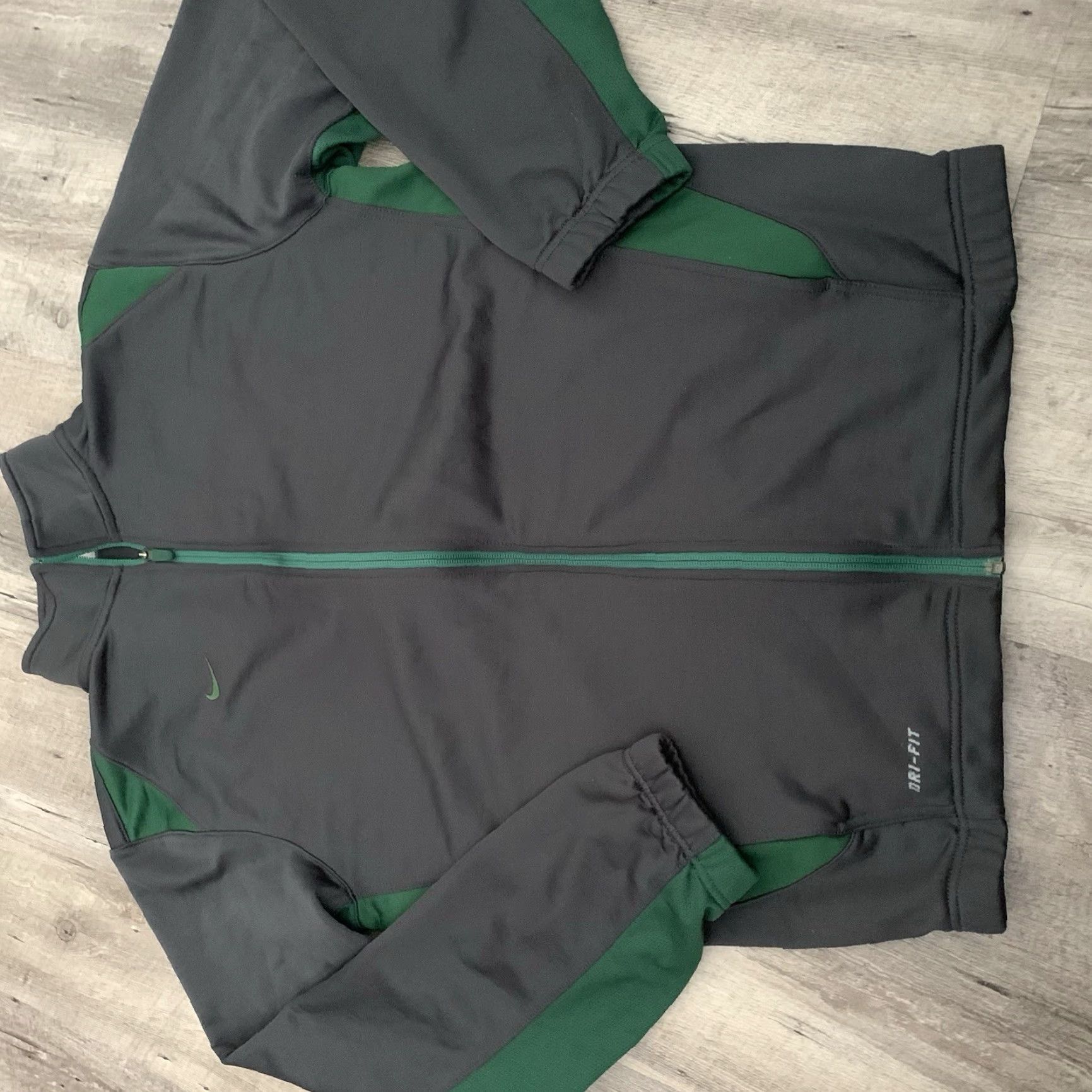 Nike NIKE Players Training Warm Up Jacket Mens M Gray Anthracite Colorblock Full Zip Pockets Breathable Track Jacket 380181-220 Size US M / EU 48-50 / 2 - 6 Thumbnail
